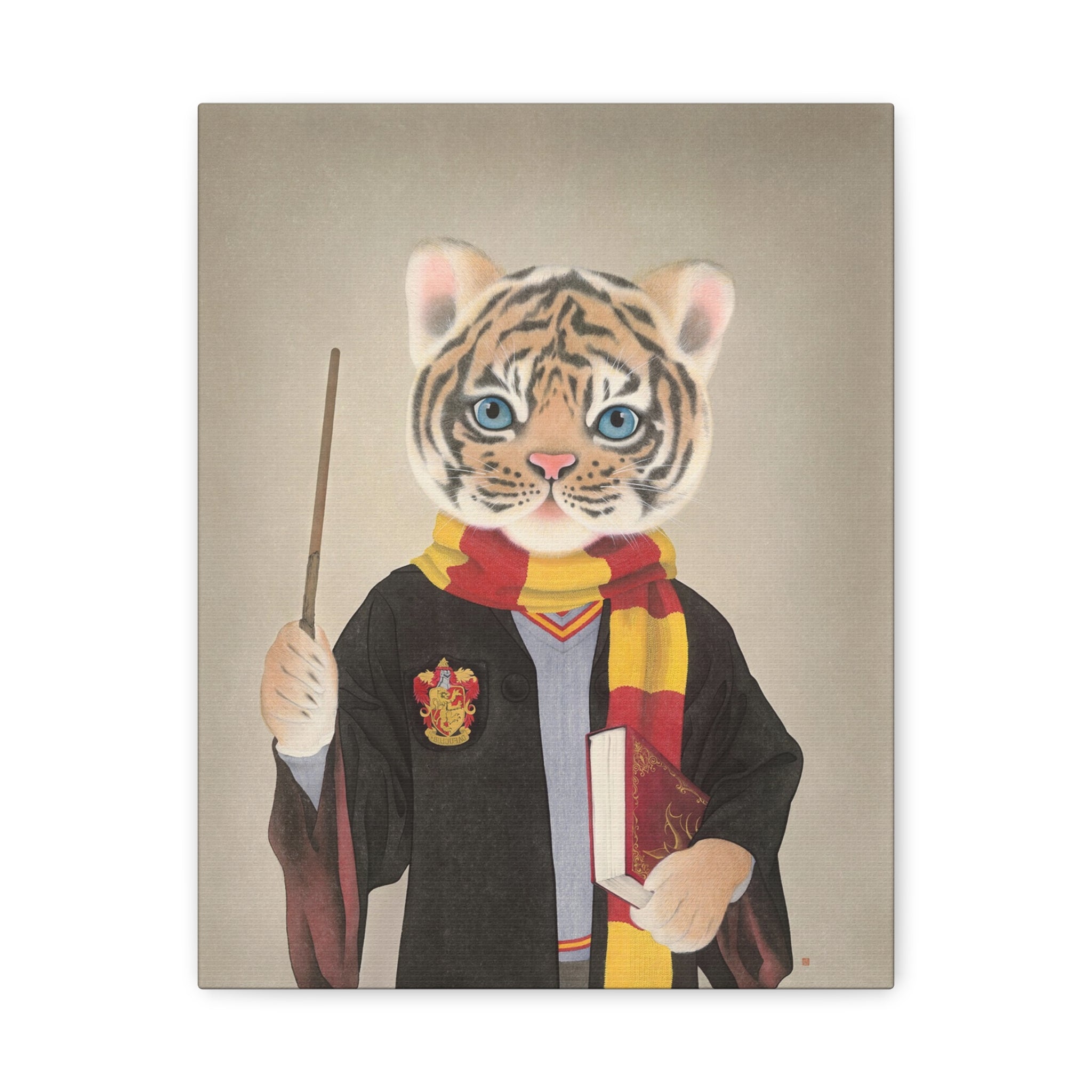 Tiger -  Chinese  Contemporary watercolor painting - Canvas Print