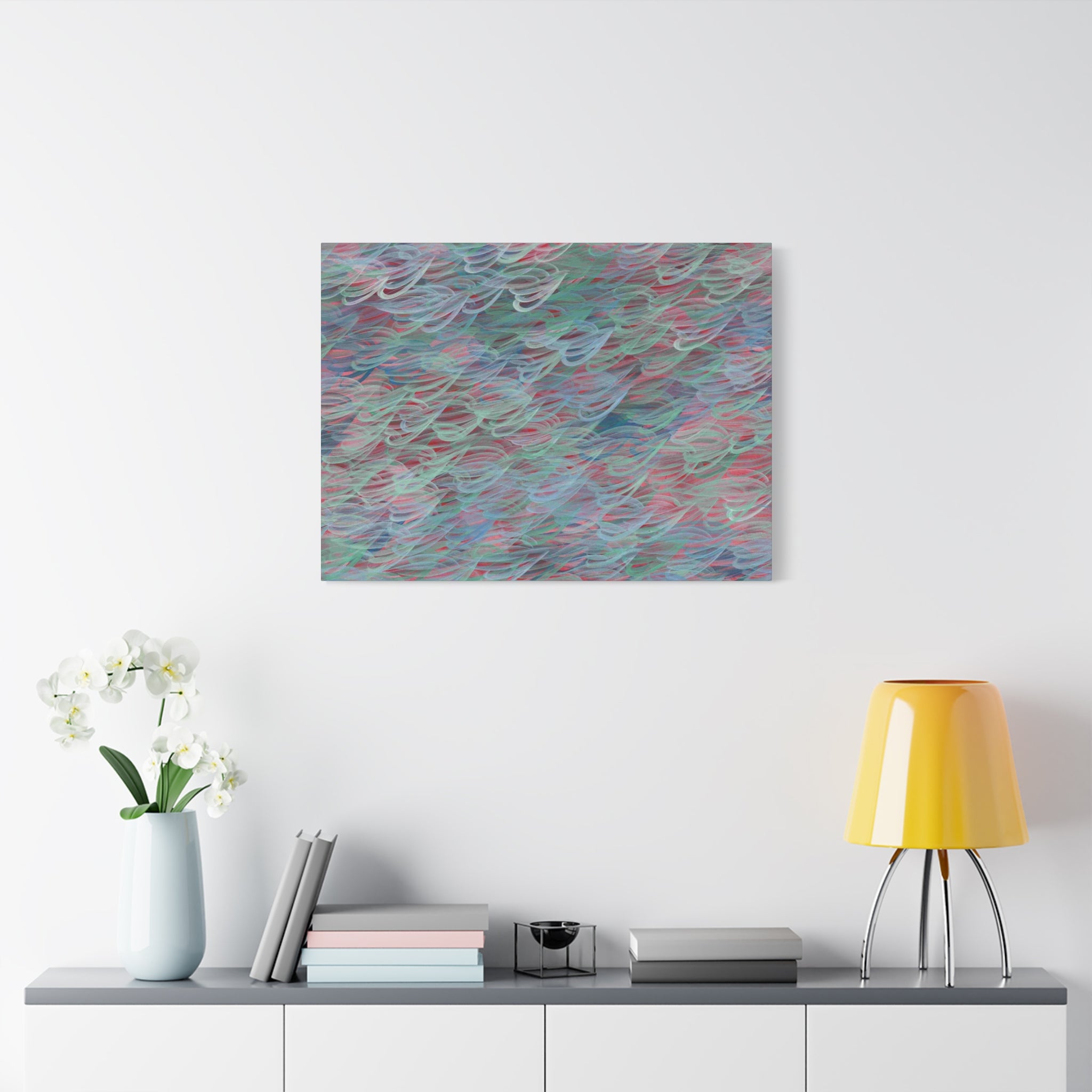 Feathered Dust - 090225 - Abstract Wall Art by Asian Artist Contemporary Home Decor Print-Neutral Modern Art for Living Room or Bedroom