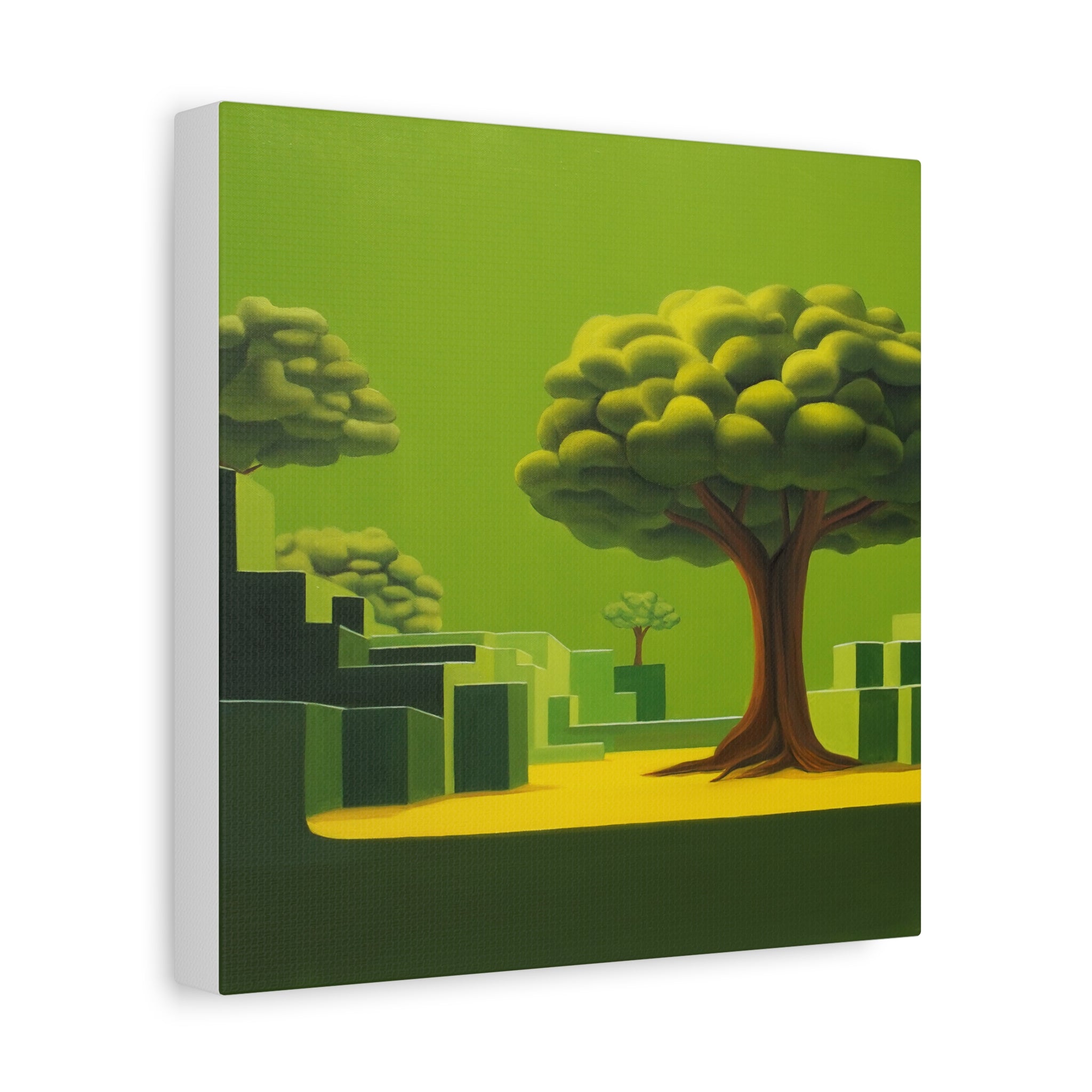 Golden Tree -  Contemporary Abstract Canvas Print  Young Asian Artist