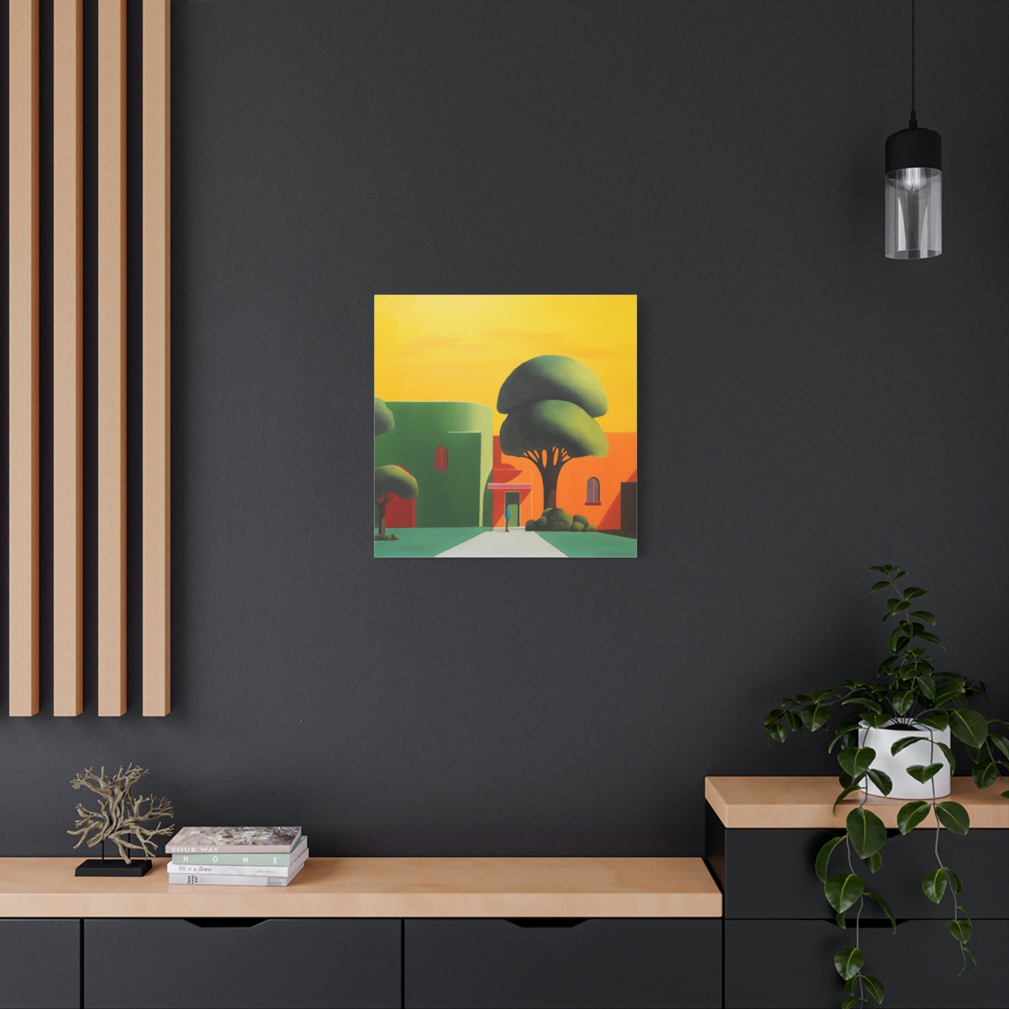 Golden Tree -  Contemporary Abstract Canvas Print  Young Asian Artist