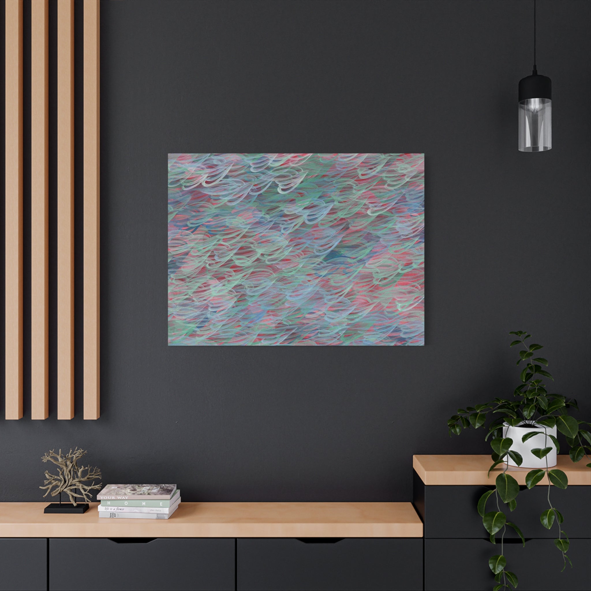 Feathered Dust - 090225 - Abstract Wall Art by Asian Artist Contemporary Home Decor Print-Neutral Modern Art for Living Room or Bedroom