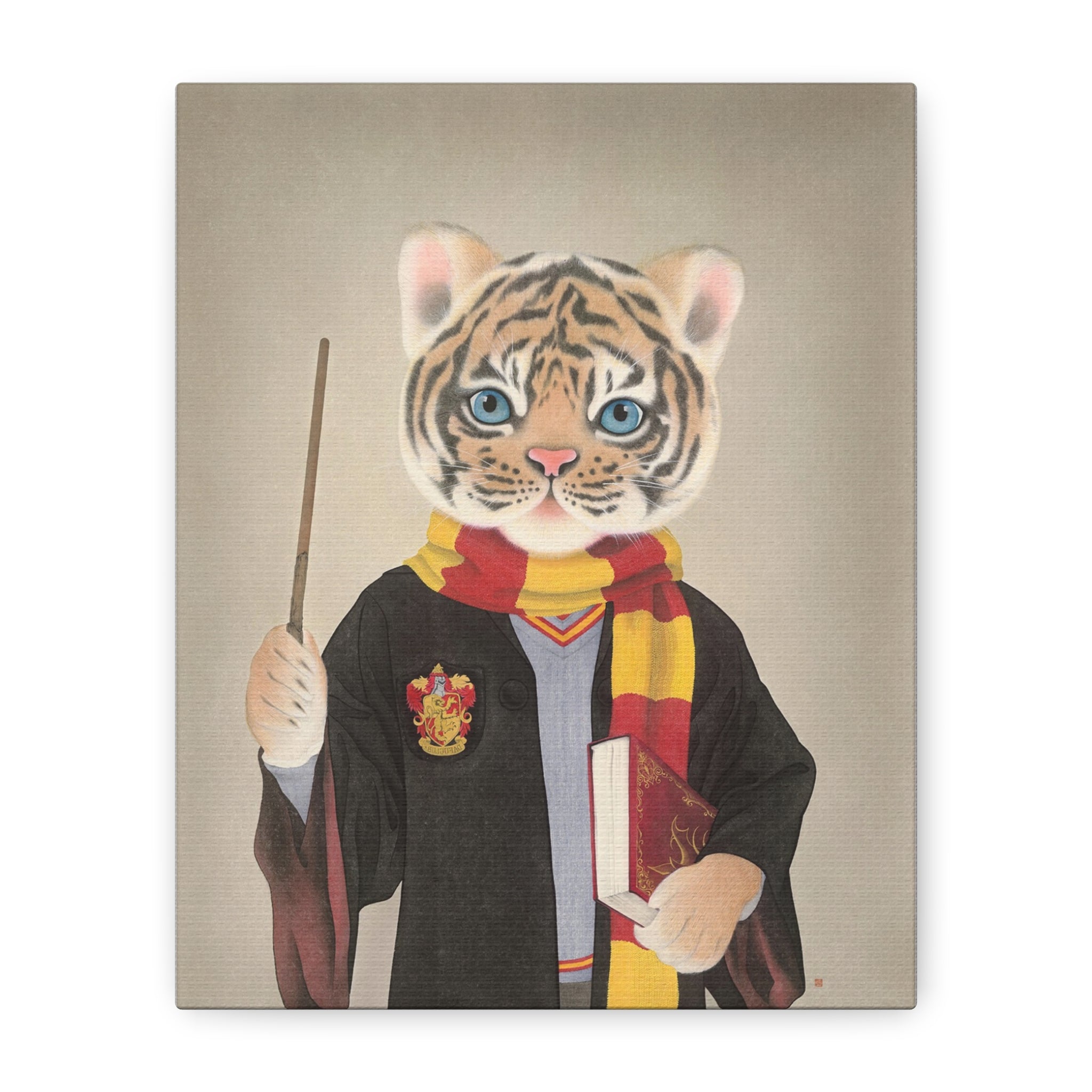 Tiger -  Chinese  Contemporary watercolor painting - Canvas Print