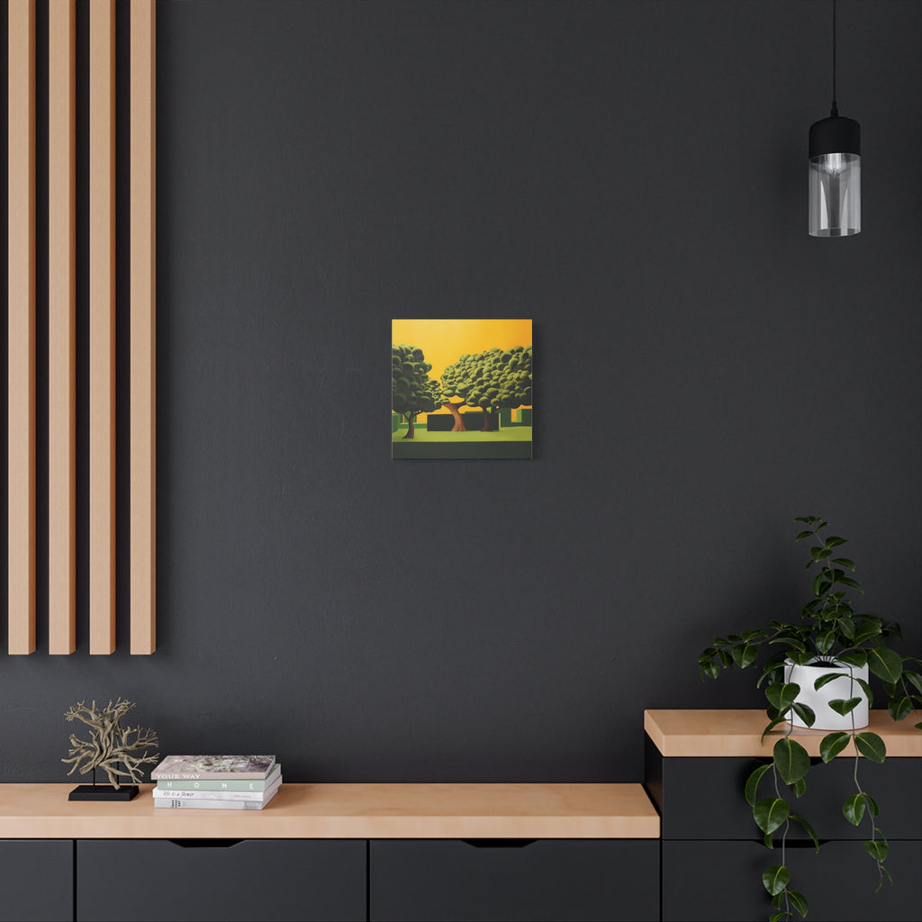 Golden Tree -  Contemporary Abstract Canvas Print  Young Asian Artist