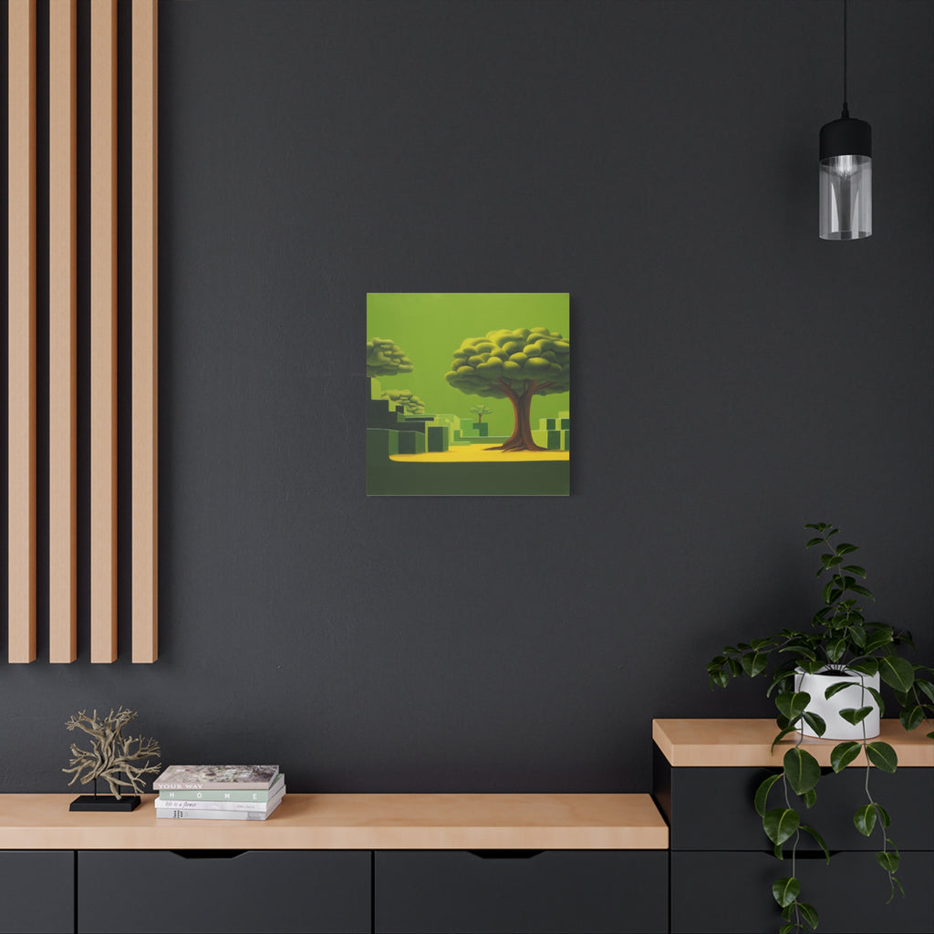 Golden Tree -  Contemporary Abstract Canvas Print  Young Asian Artist