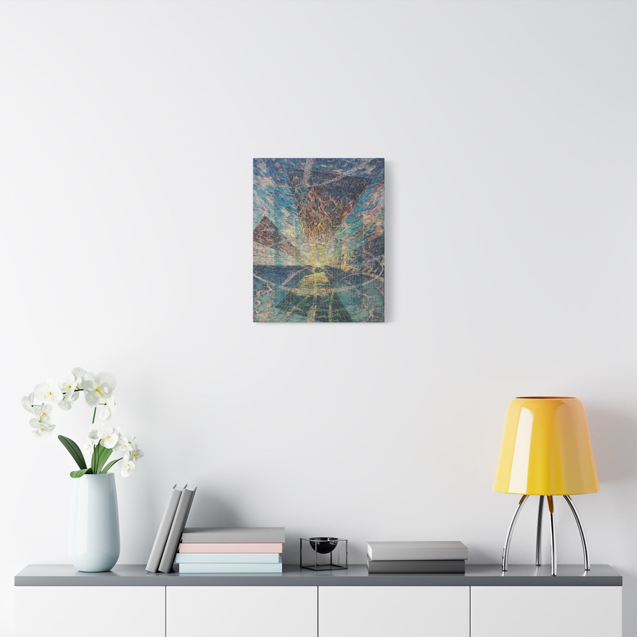 YU - 082119 - Abstract Wall Art by Asian Artist Contemporary Home Decor Print-Neutral Modern Art for Living Room or Bedroom