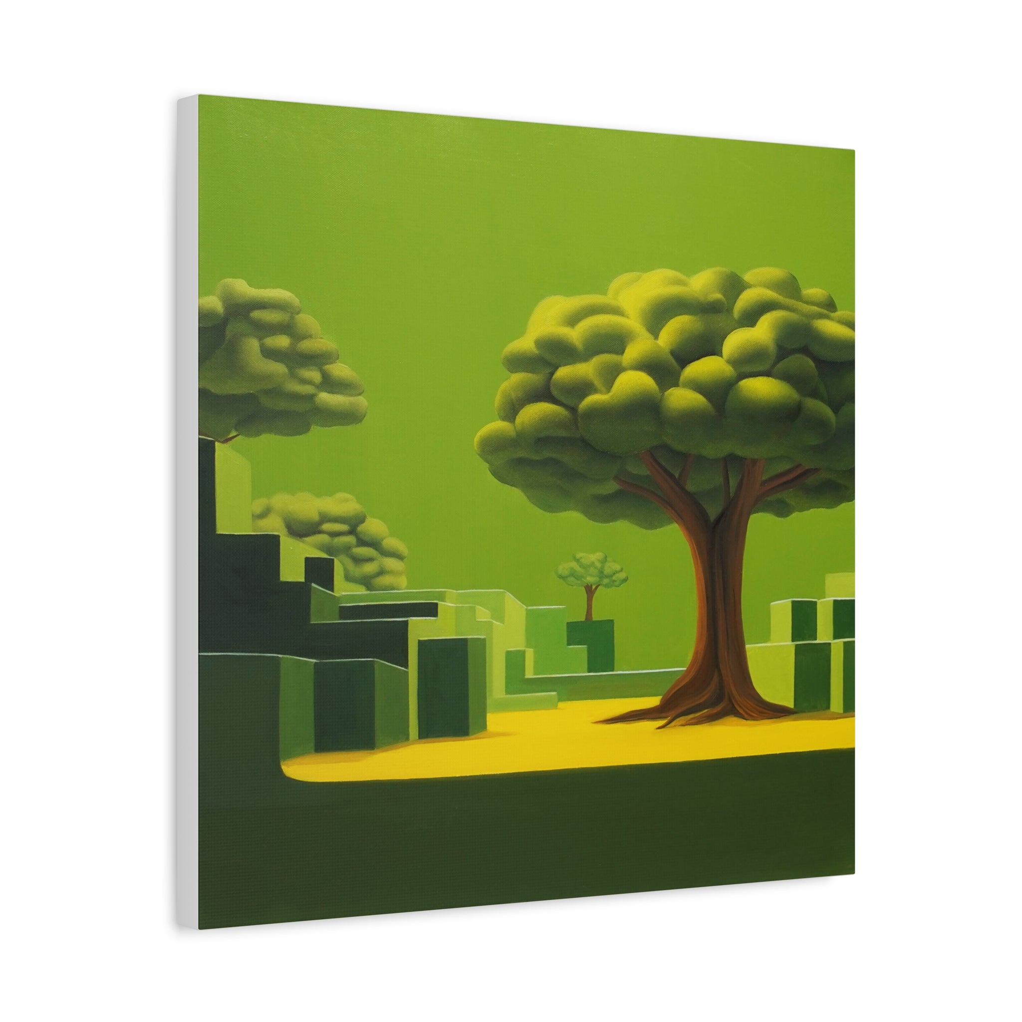 Golden Tree -  Contemporary Abstract Canvas Print  Young Asian Artist