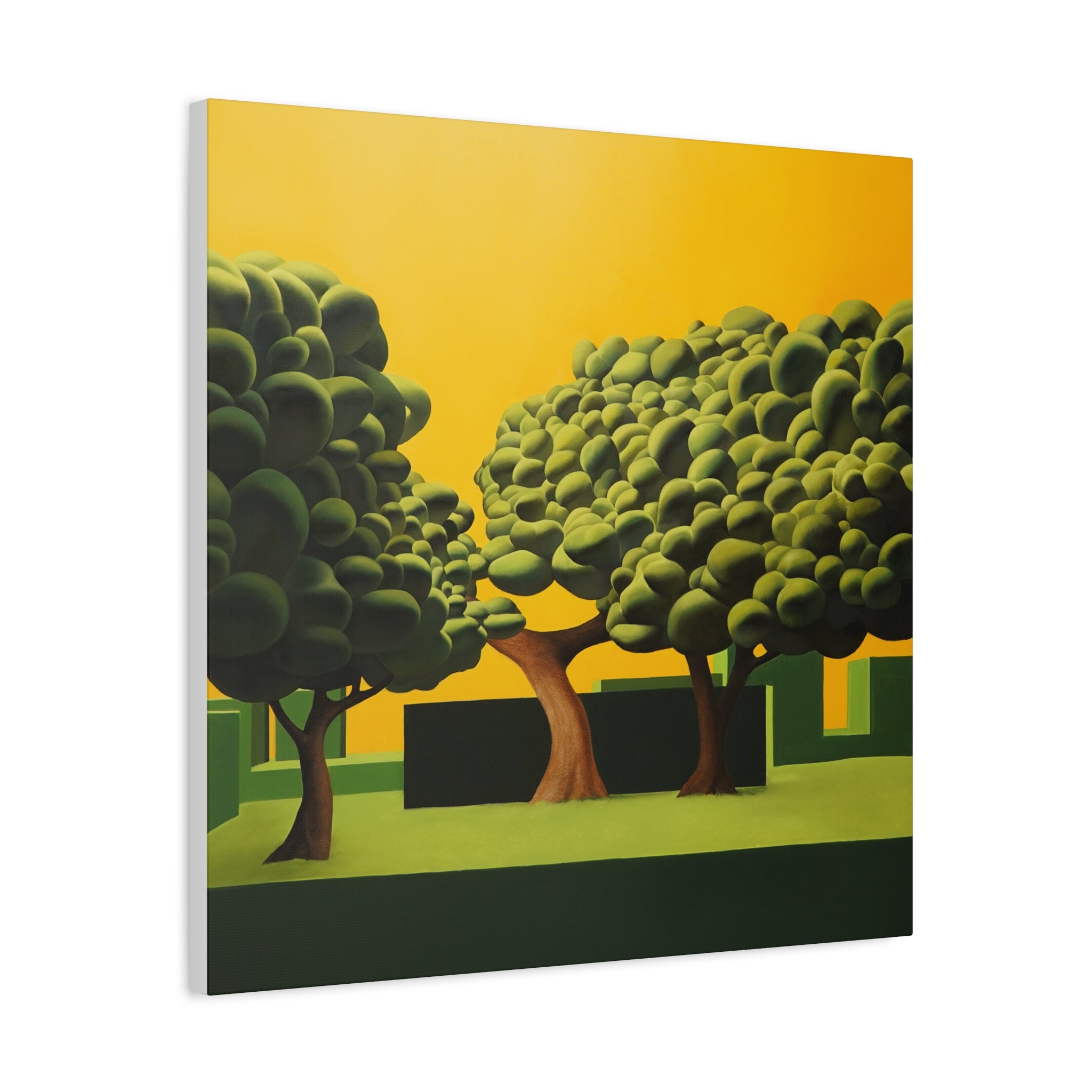 Golden Tree -  Contemporary Abstract Canvas Print  Young Asian Artist