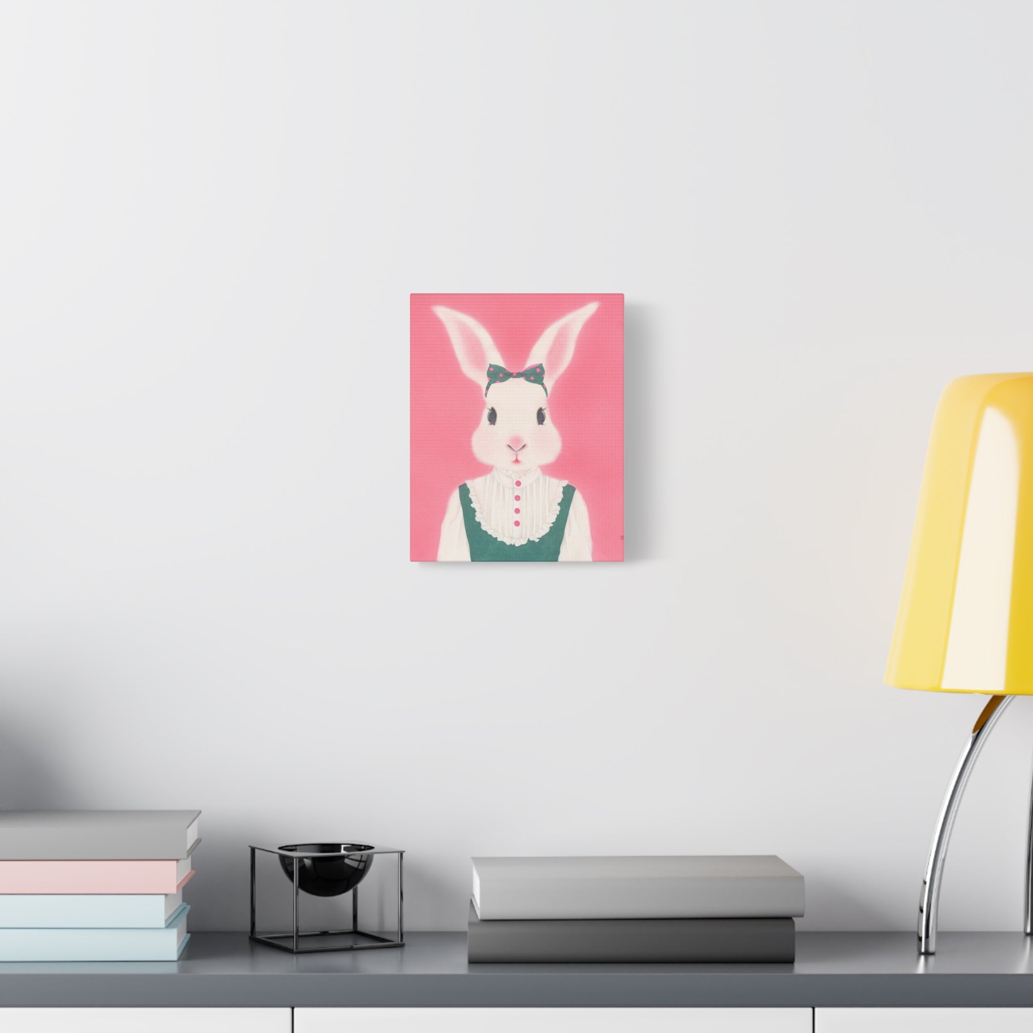 Cute Rabbit Chinese  Contemporary watercolor painting - Canvas Print