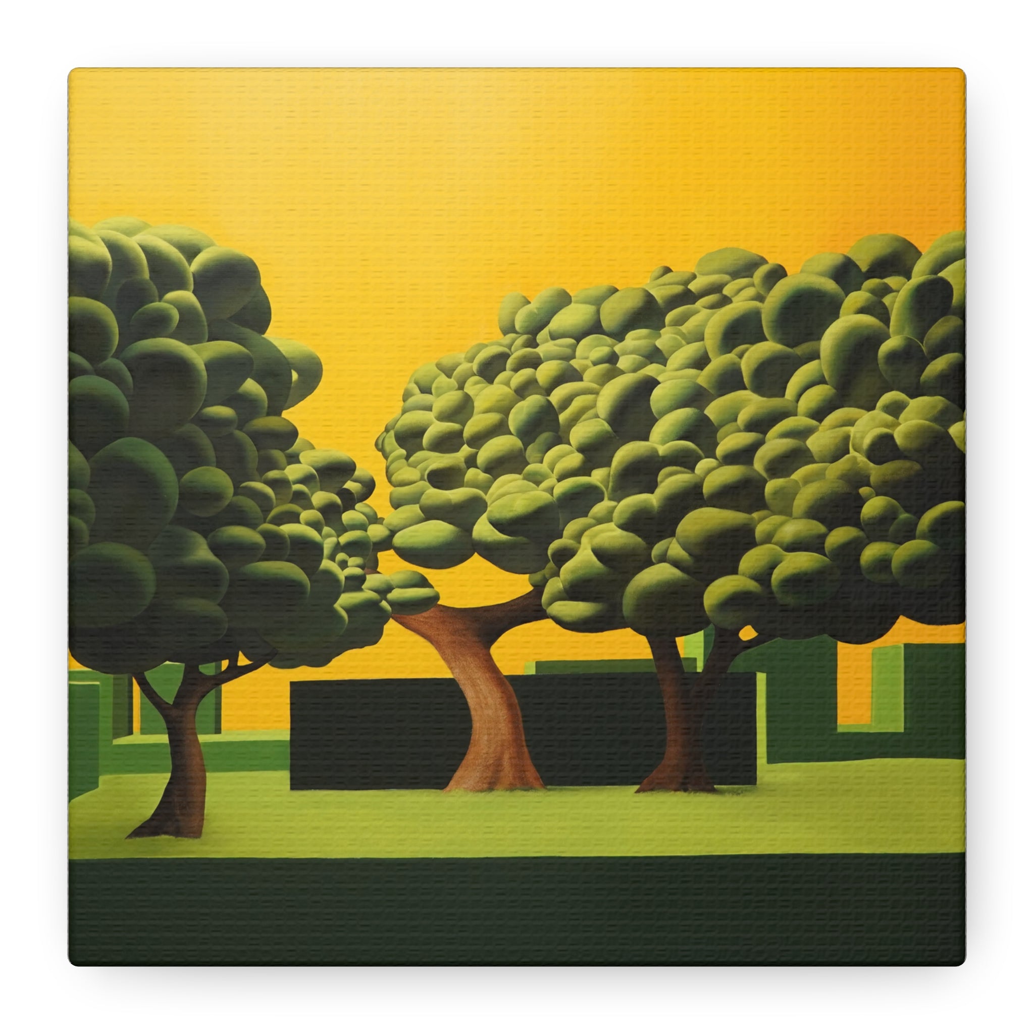Golden Tree -  Contemporary Abstract Canvas Print  Young Asian Artist