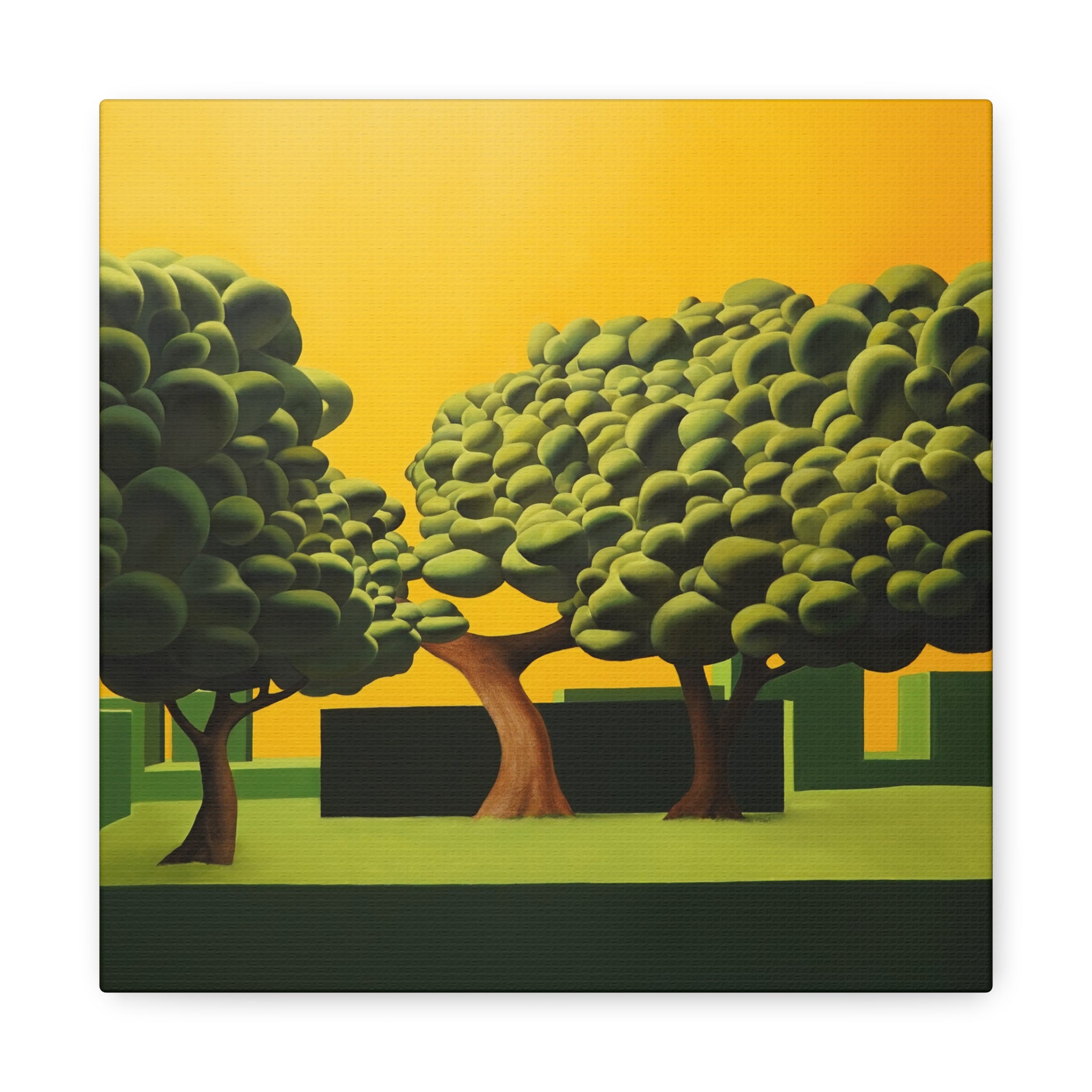 Golden Tree -  Contemporary Abstract Canvas Print  Young Asian Artist