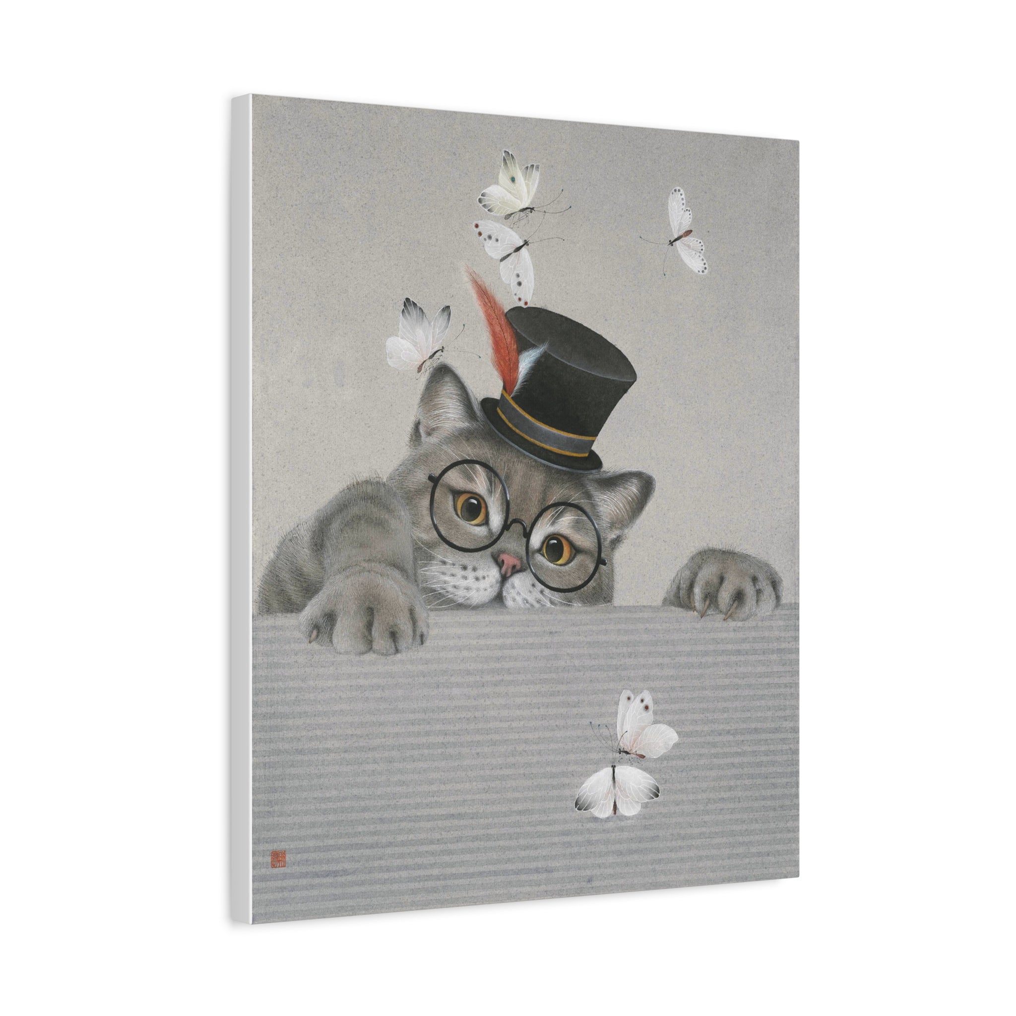 Magic Cat -  Chinese  Contemporary watercolor painting - Canvas Print