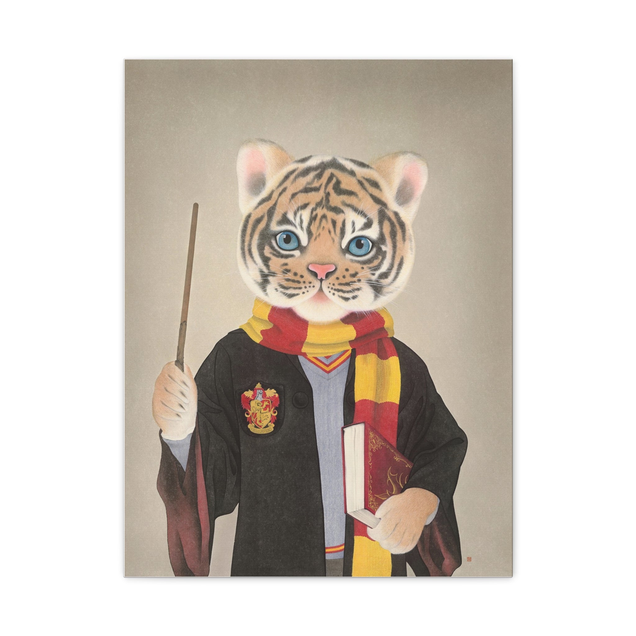 Tiger -  Chinese  Contemporary watercolor painting - Canvas Print