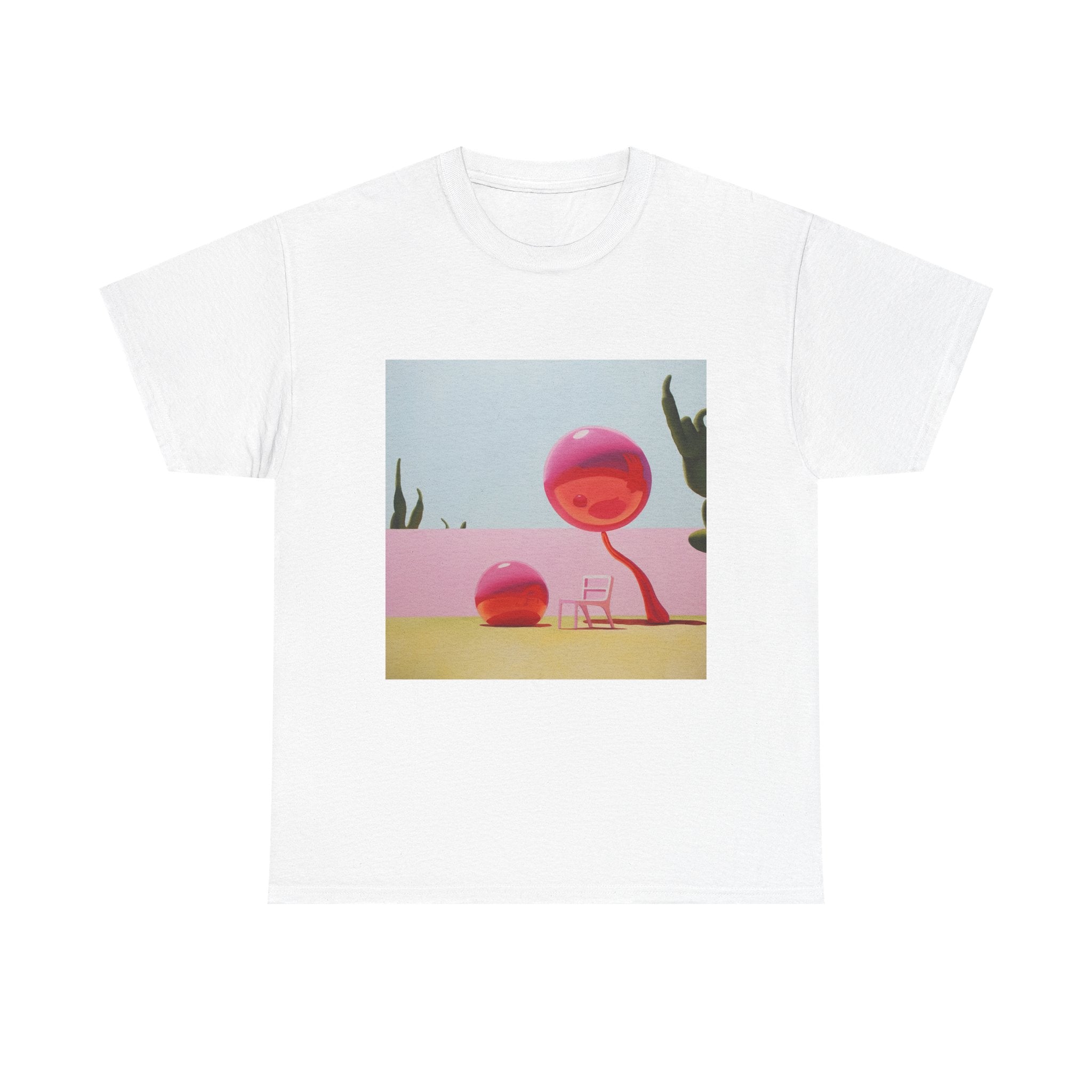 T-Shirt with Pink Tree Design, Tropical Art Tee for Nature Lovers, Gift for Adventurers, Casual Everyday Wear, Summer Style