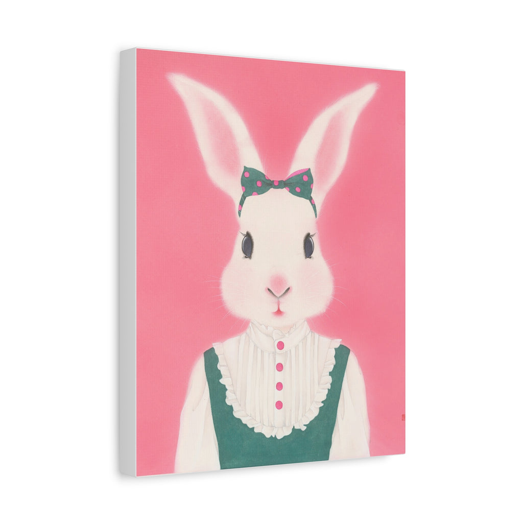 Cute Rabbit Chinese  Contemporary watercolor painting - Canvas Print