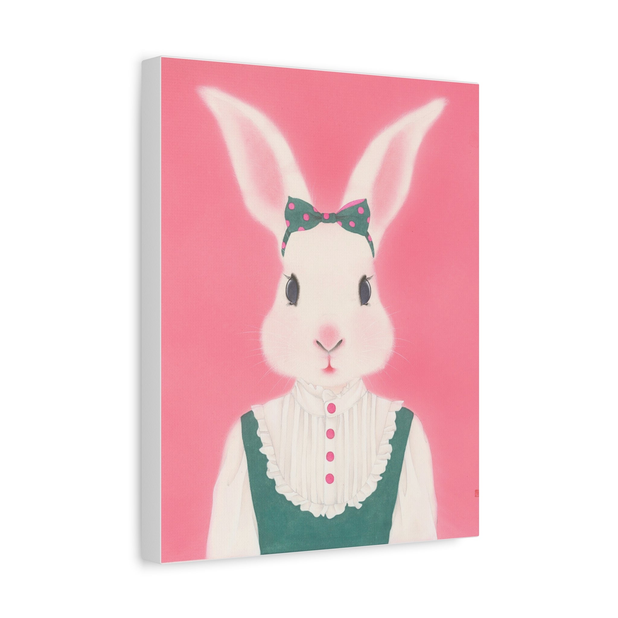 Cute Rabbit Chinese  Contemporary watercolor painting - Canvas Print