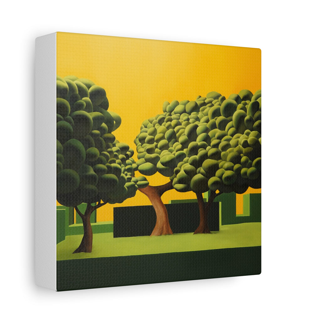 Golden Tree -  Contemporary Abstract Canvas Print  Young Asian Artist