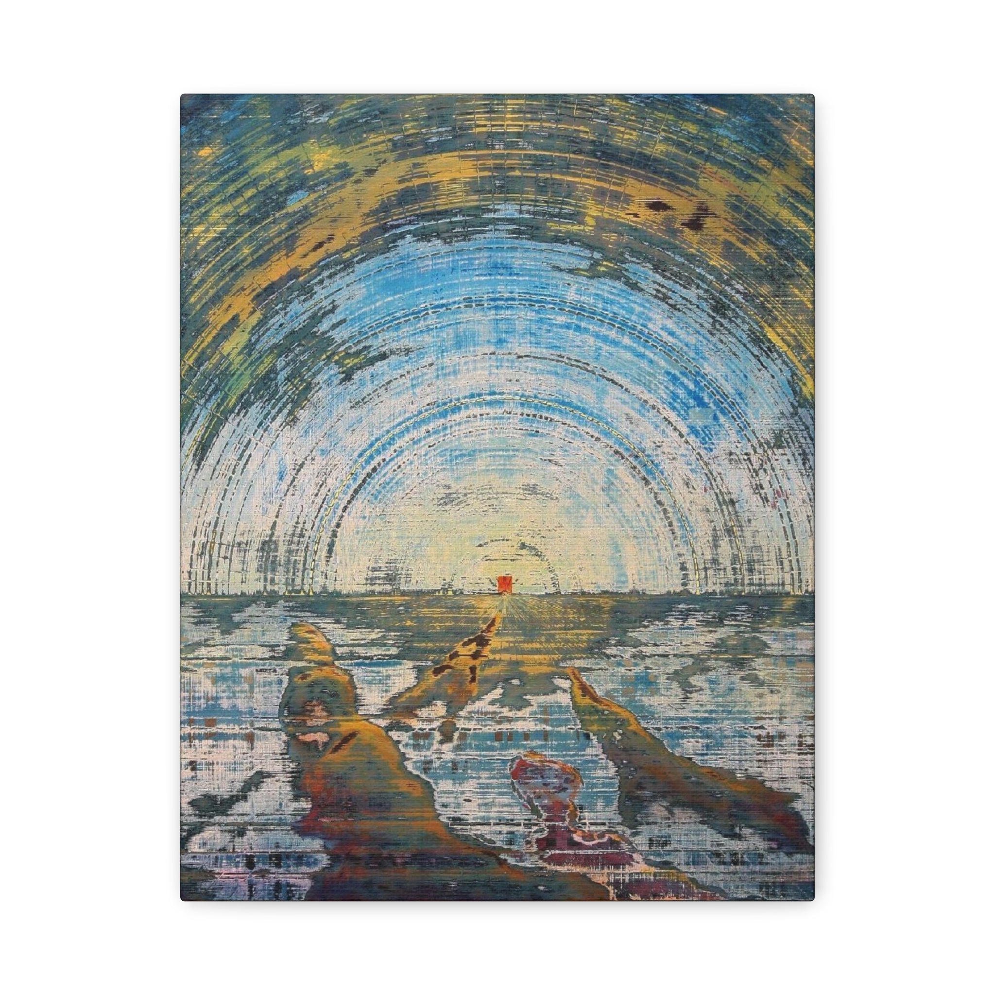 YU - 051219 Abstract Wall Art by Asian Artist Contemporary Home Decor Print-Neutral Modern Art for Living Room or Bedroom