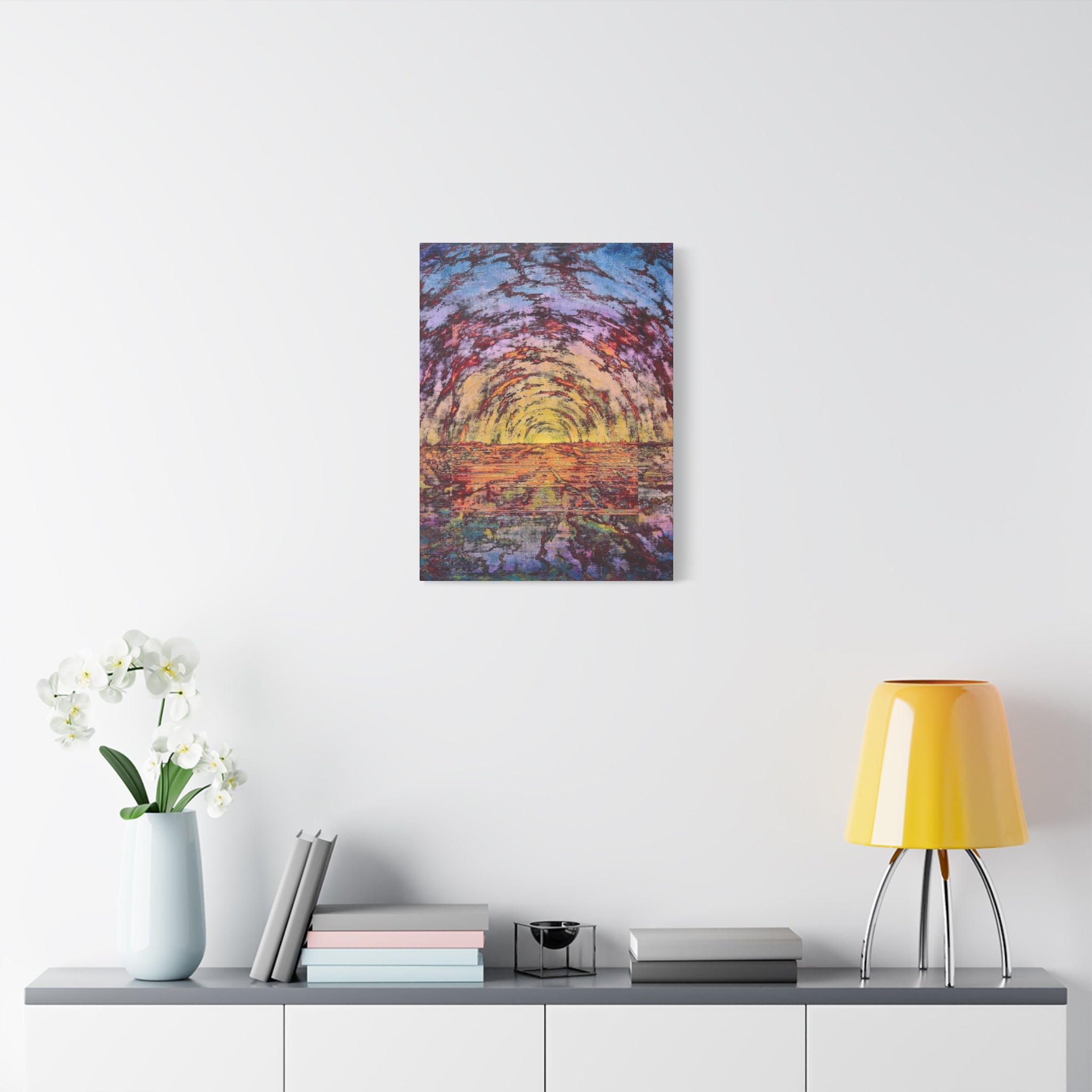 YU - 122322 - Abstract Wall Art by Asian Artist Contemporary Home Decor Print-Neutral Modern Art for Living Room or Bedroom