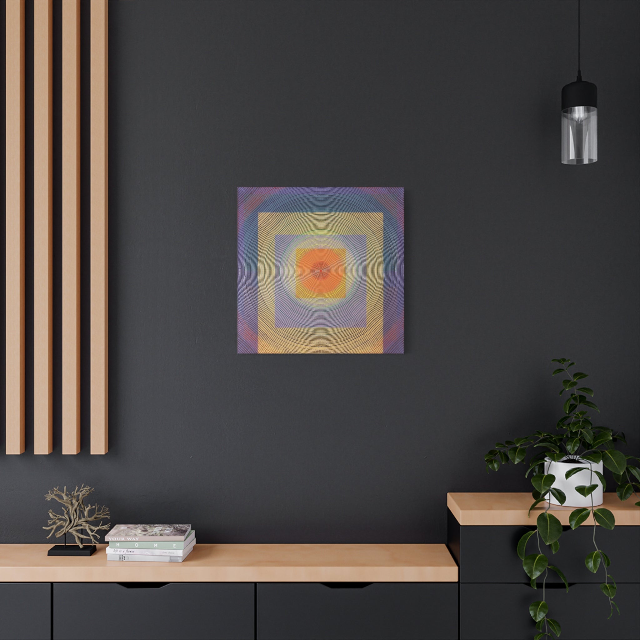 YU - 011517 - Abstract Wall Art by Asian Artist Contemporary Home Decor Print-Neutral Modern Art for Living Room or Bedroom