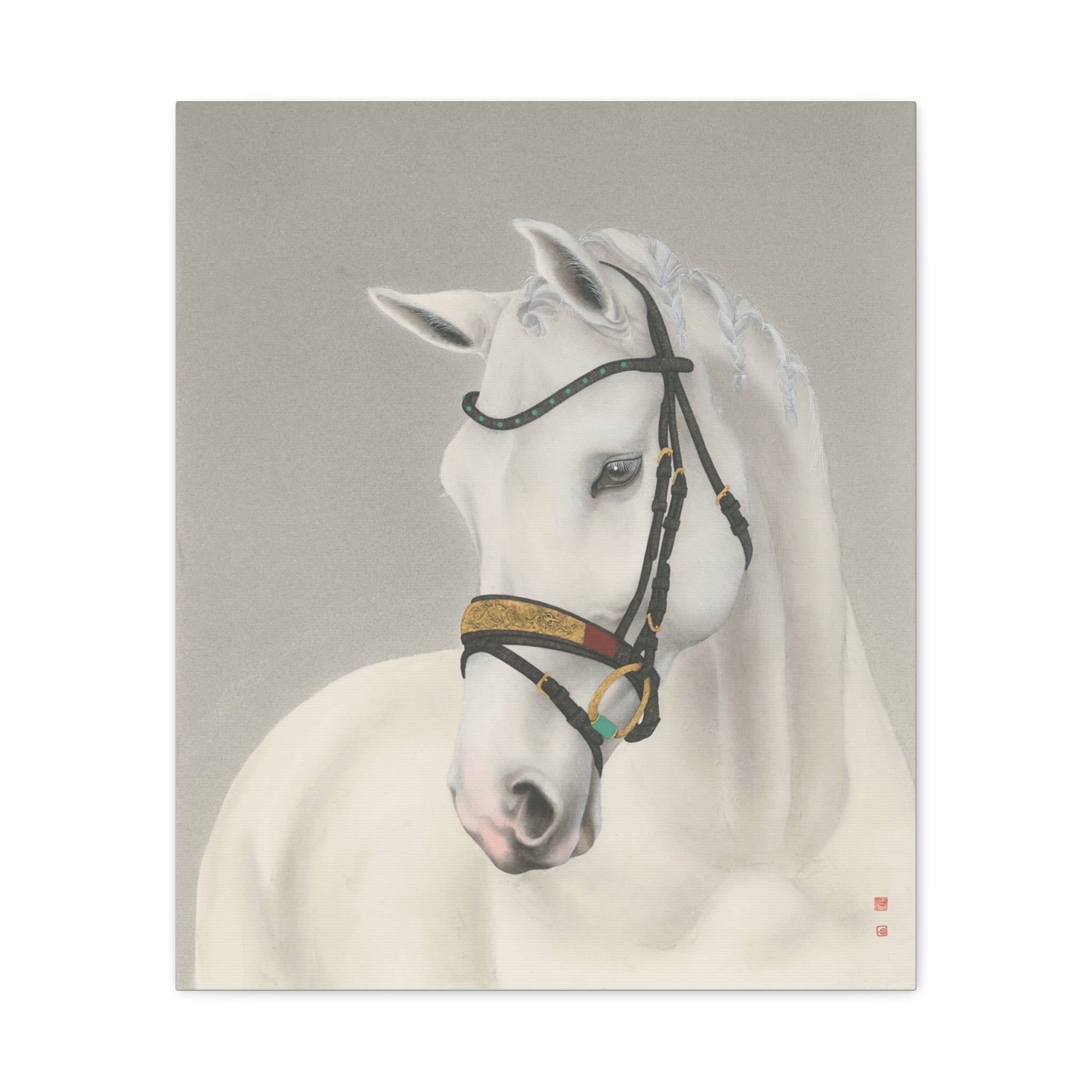 Horse -  Chinese  Contemporary watercolor painting - Canvas Print - Gift for year of Horse