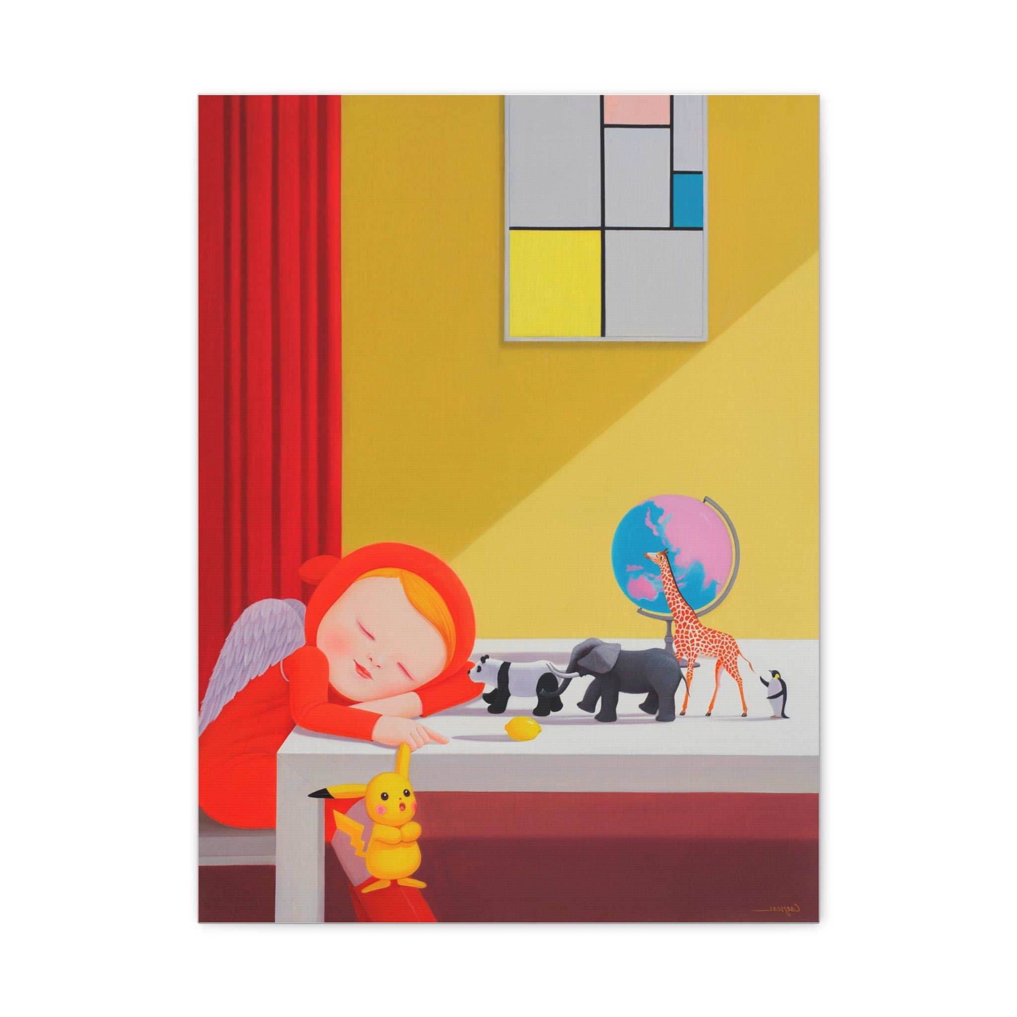 Little Girl - Chinese  Contemporary artist - Canvas Print - Artwork for kids