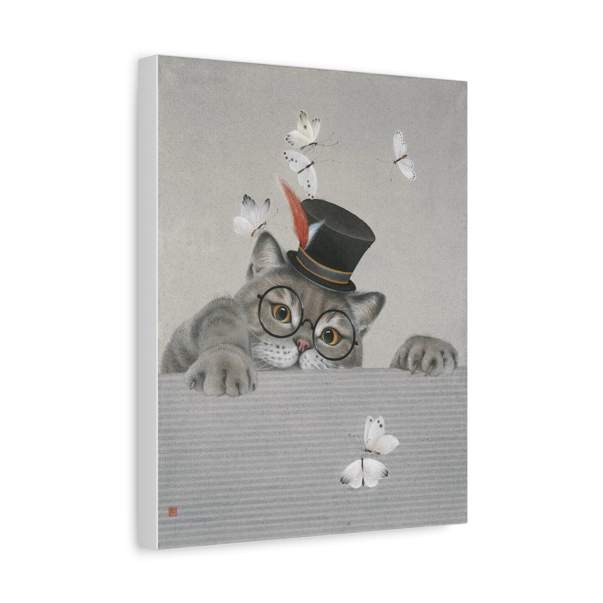 Magic Cat -  Chinese  Contemporary watercolor painting - Canvas Print
