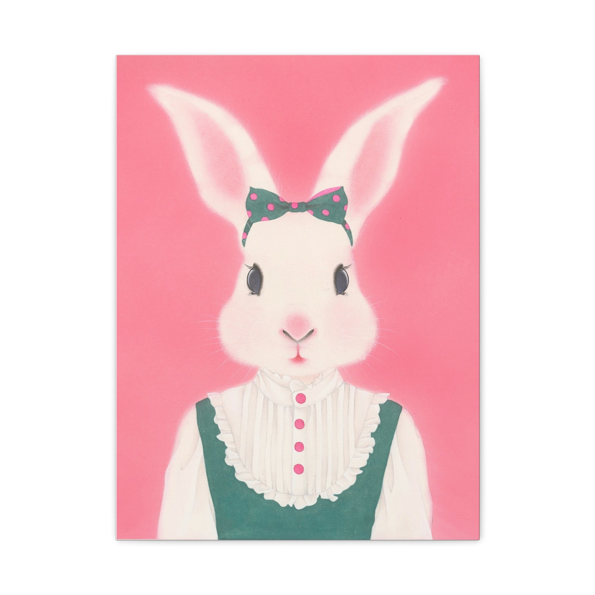 Cute Rabbit Chinese  Contemporary watercolor painting - Canvas Print