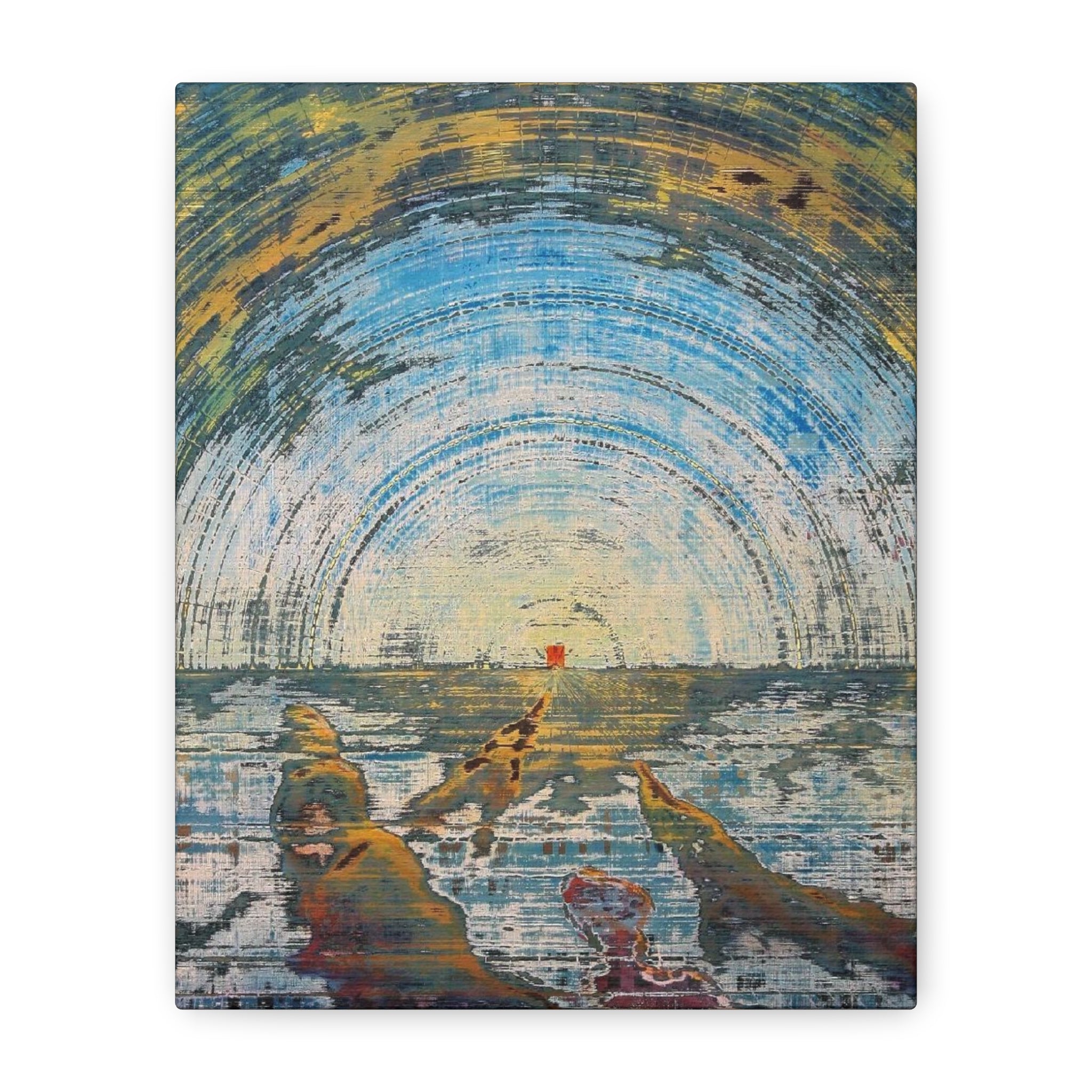 YU - 051219 Abstract Wall Art by Asian Artist Contemporary Home Decor Print-Neutral Modern Art for Living Room or Bedroom