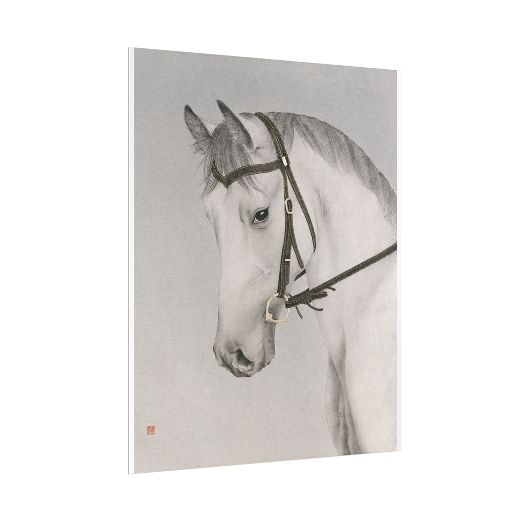 Horse Art Poster, Cute Animal Decor, Christmas Wall Art, Kids Room Decoration, Gift for Animal Lovers