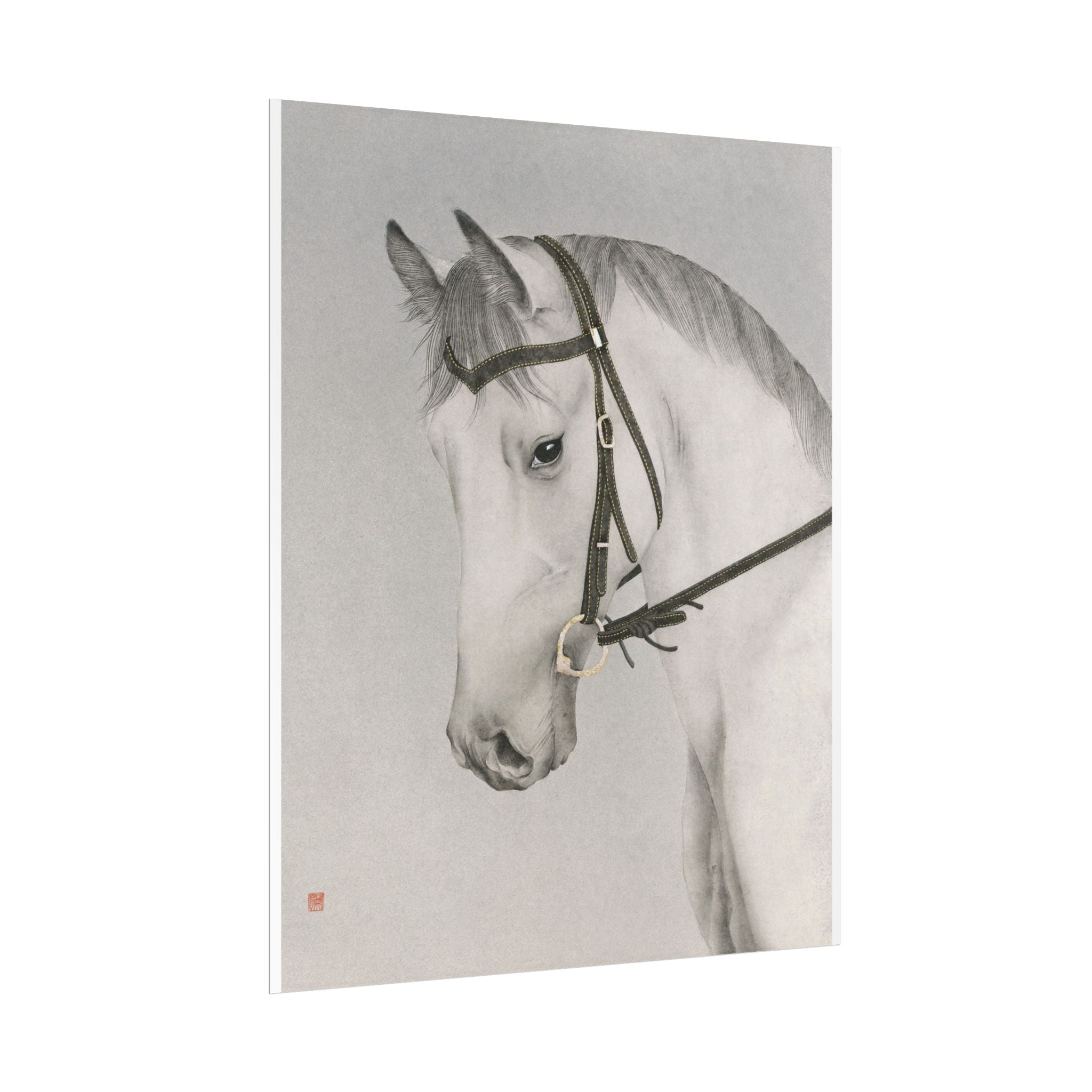 Horse Art Poster, Cute Animal Decor, Christmas Wall Art, Kids Room Decoration, Gift for Animal Lovers