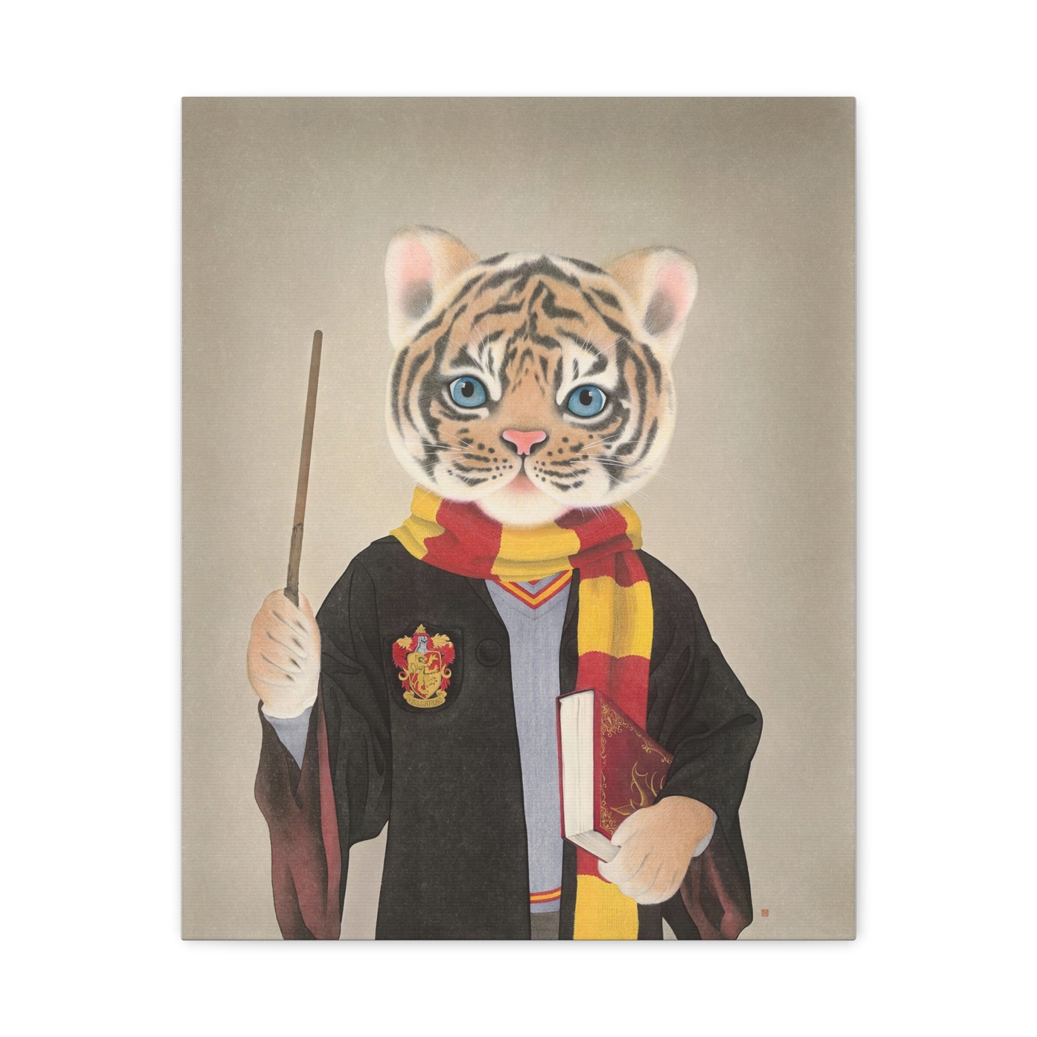 Tiger -  Chinese  Contemporary watercolor painting - Canvas Print