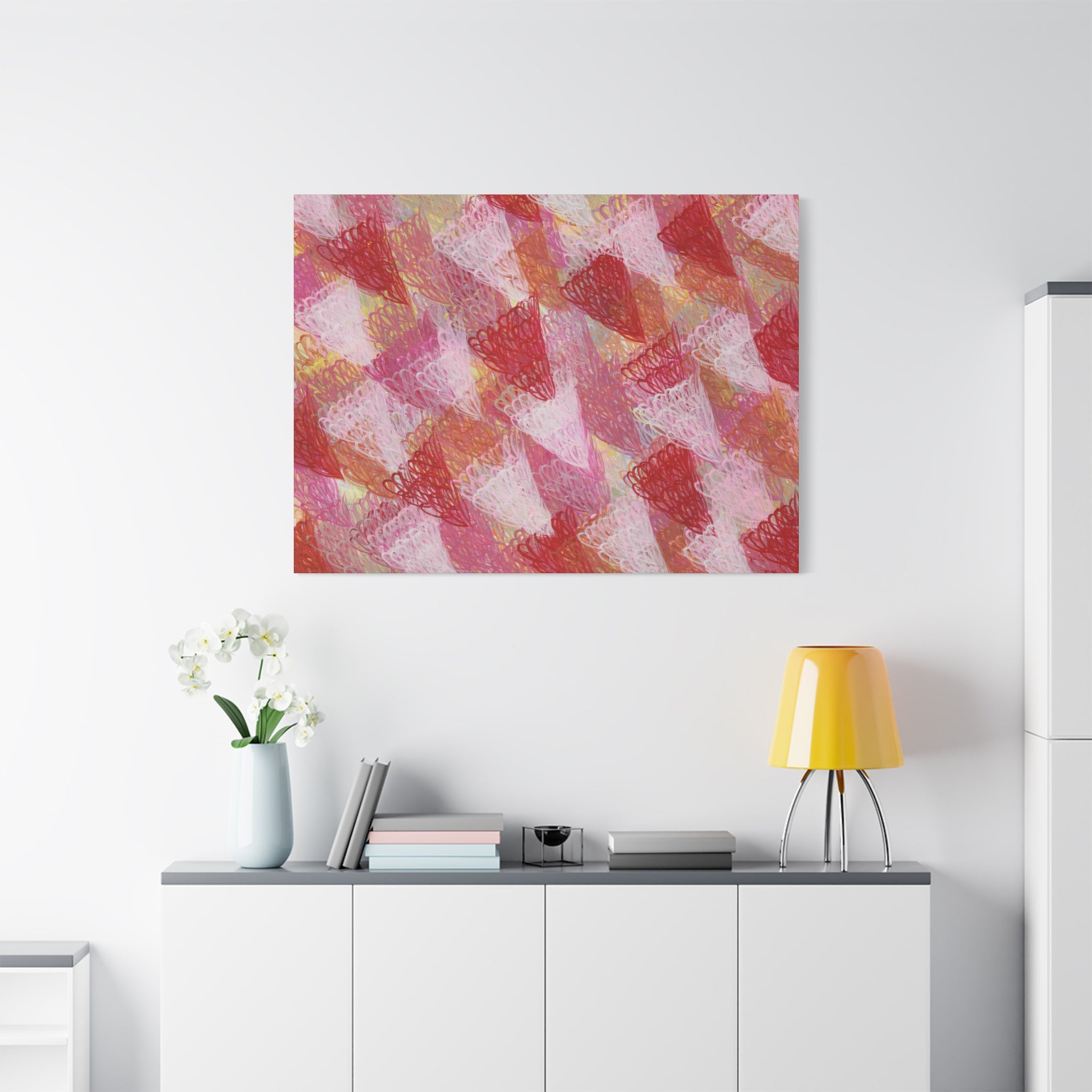 Feathered Dust - 160523 Abstract Wall Art by Asian Artist Contemporary Home Decor Print-Neutral Modern Art for Living Room or Bedroom