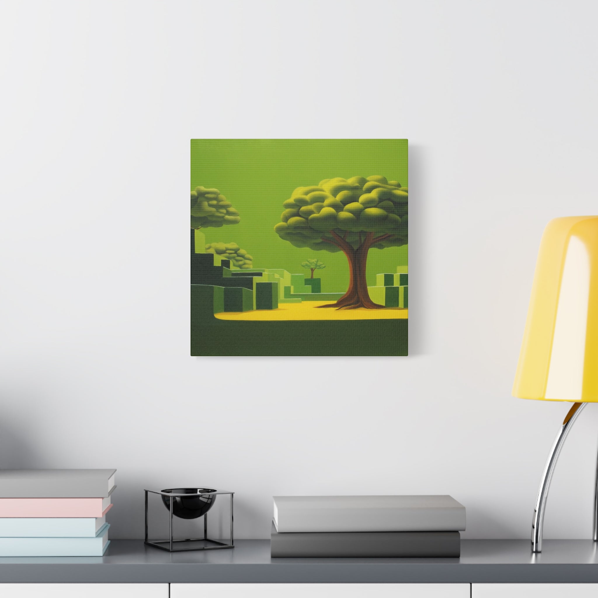 Golden Tree -  Contemporary Abstract Canvas Print  Young Asian Artist