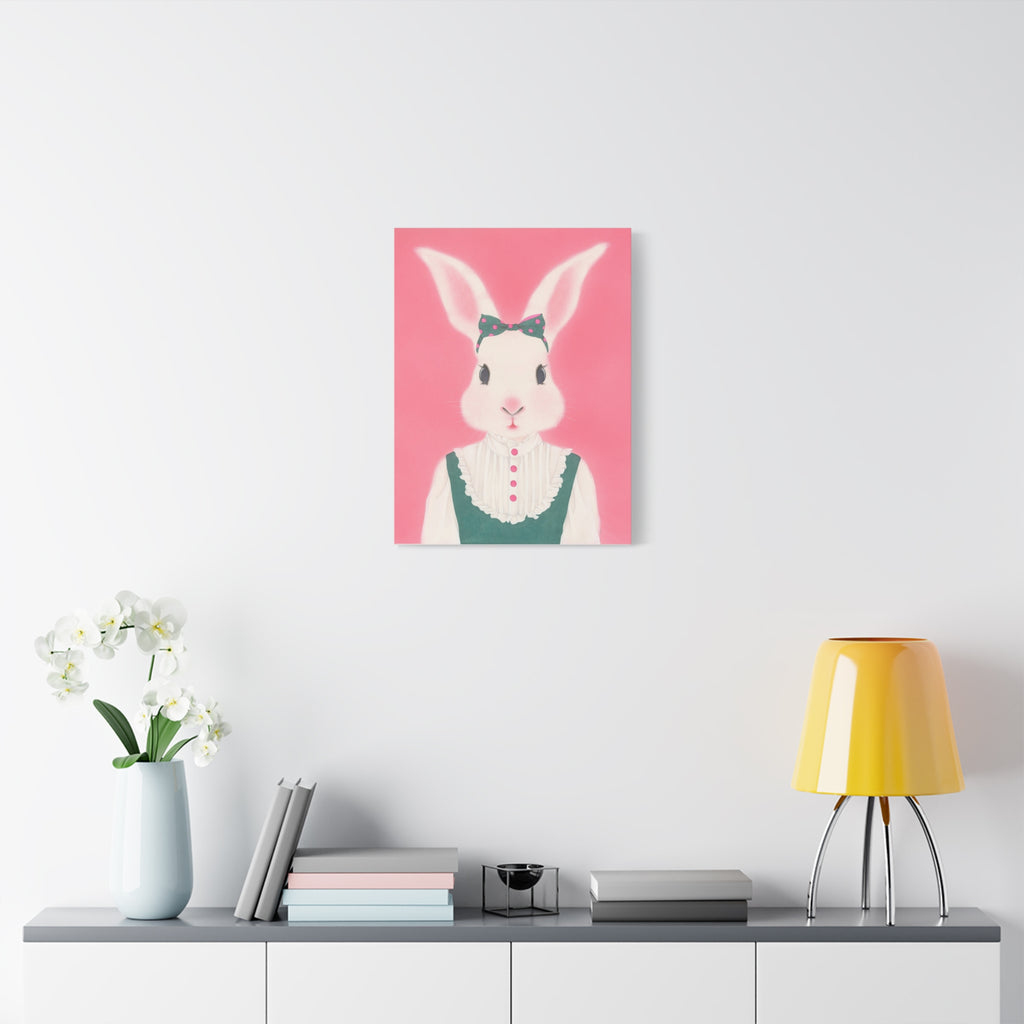 Cute Rabbit Chinese  Contemporary watercolor painting - Canvas Print