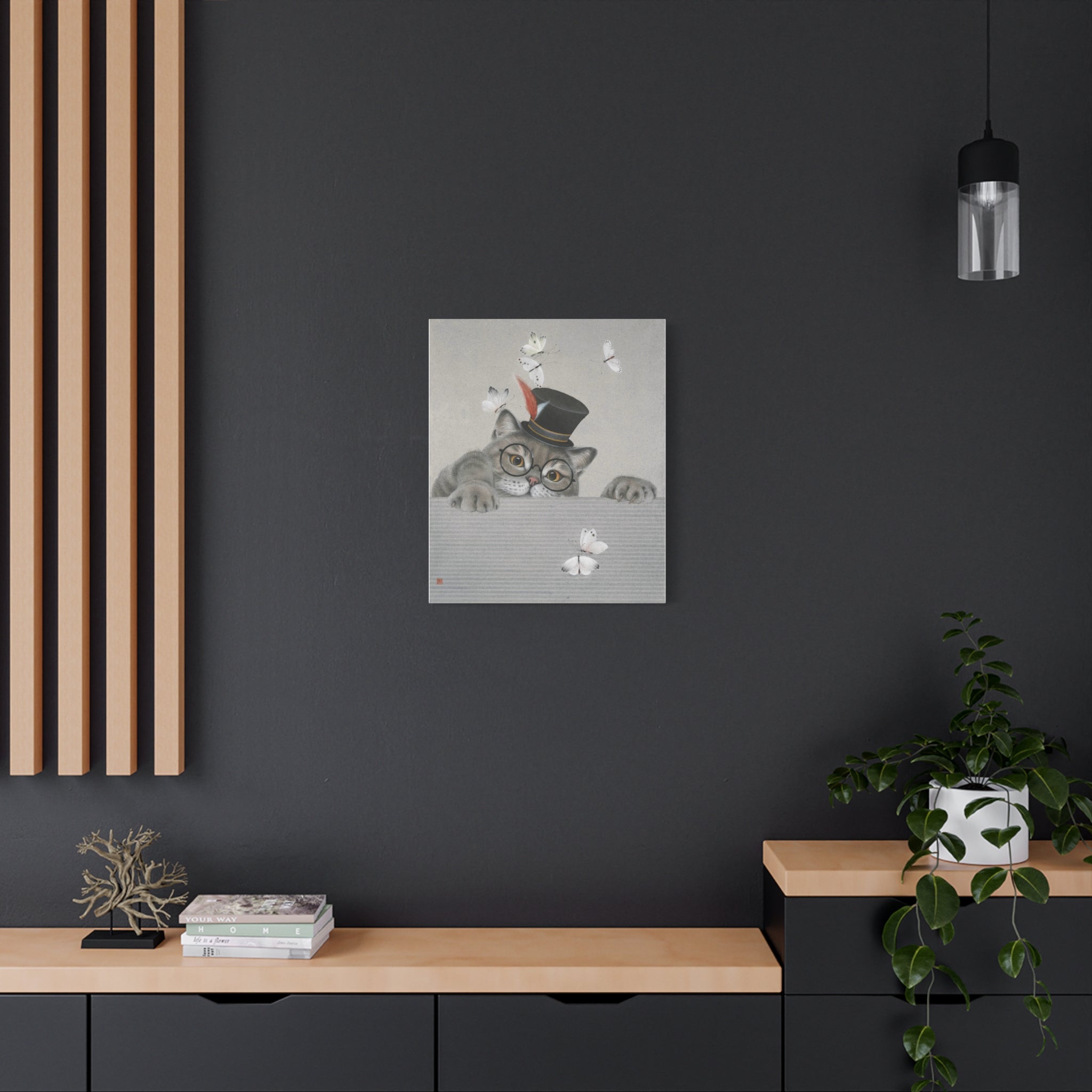 Magic Cat -  Chinese  Contemporary watercolor painting - Canvas Print