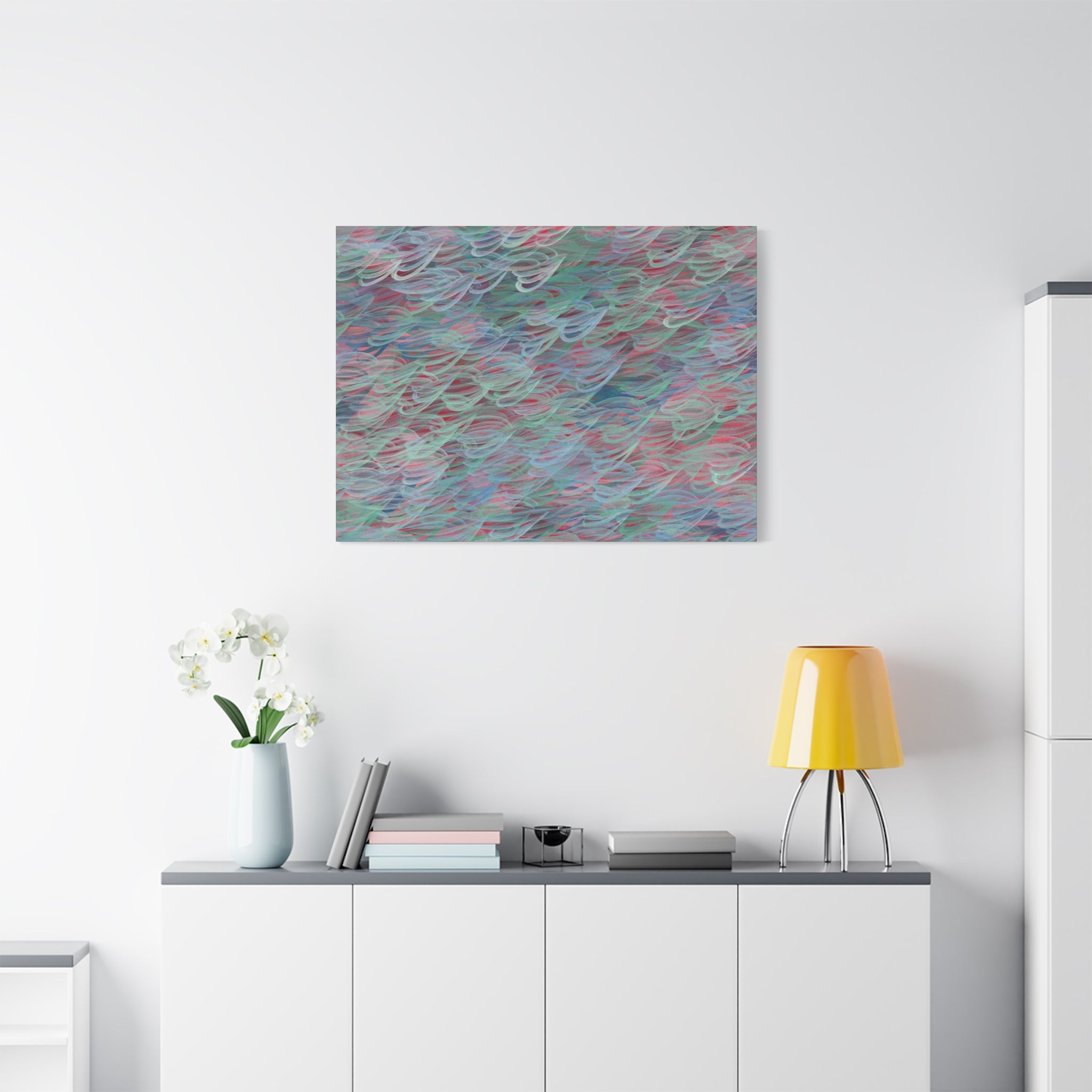 Feathered Dust - 090225 - Abstract Wall Art by Asian Artist Contemporary Home Decor Print-Neutral Modern Art for Living Room or Bedroom