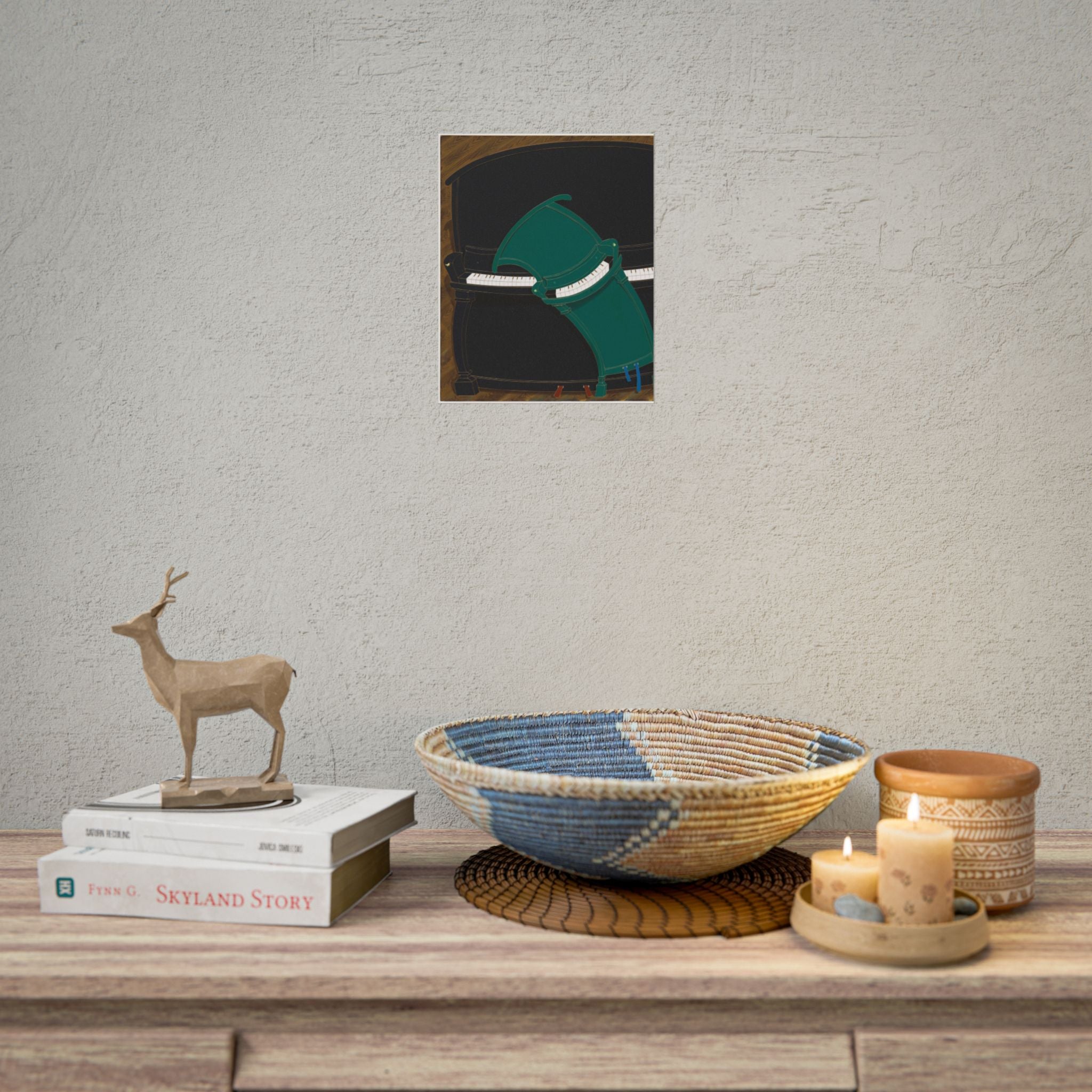 Piano  Art Poster,  Chinese Contemporary artist - Canvas Print - Artwork for new home