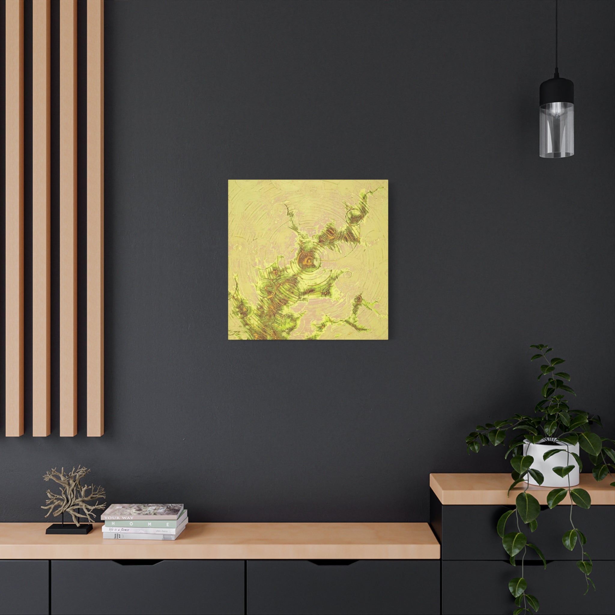 YU - 123022 - Abstract Wall Art by Asian Artist Contemporary Home Decor Print-Neutral Modern Art for Living Room or Bedroom