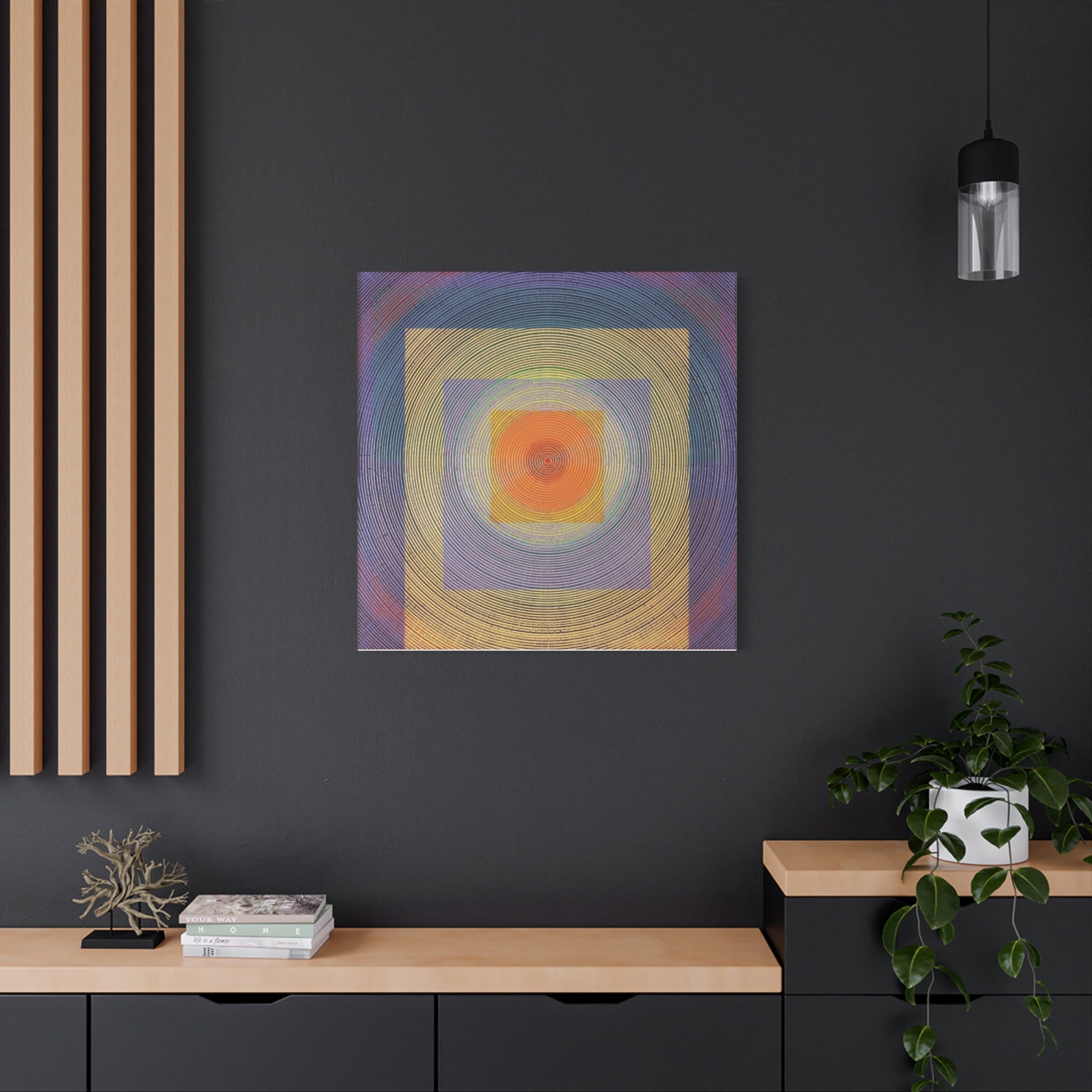 YU - 011517 - Abstract Wall Art by Asian Artist Contemporary Home Decor Print-Neutral Modern Art for Living Room or Bedroom