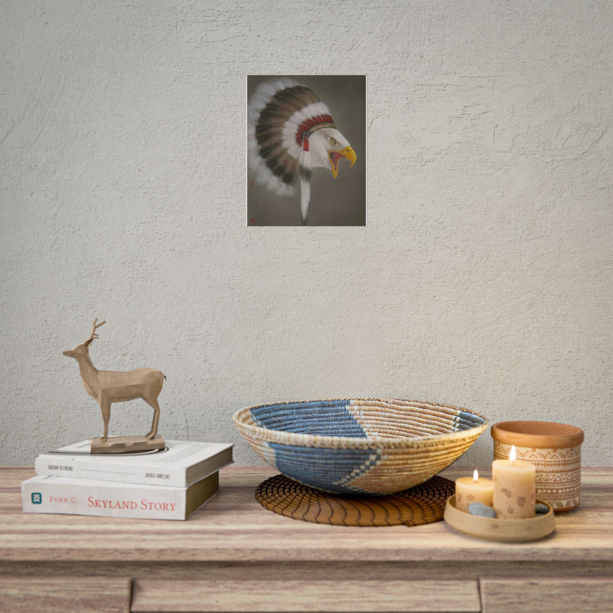 Chief Eagle Art Poster, Cute Animal Decor, Christmas Wall Art, Kids Room Decoration, Gift for Animal Lovers