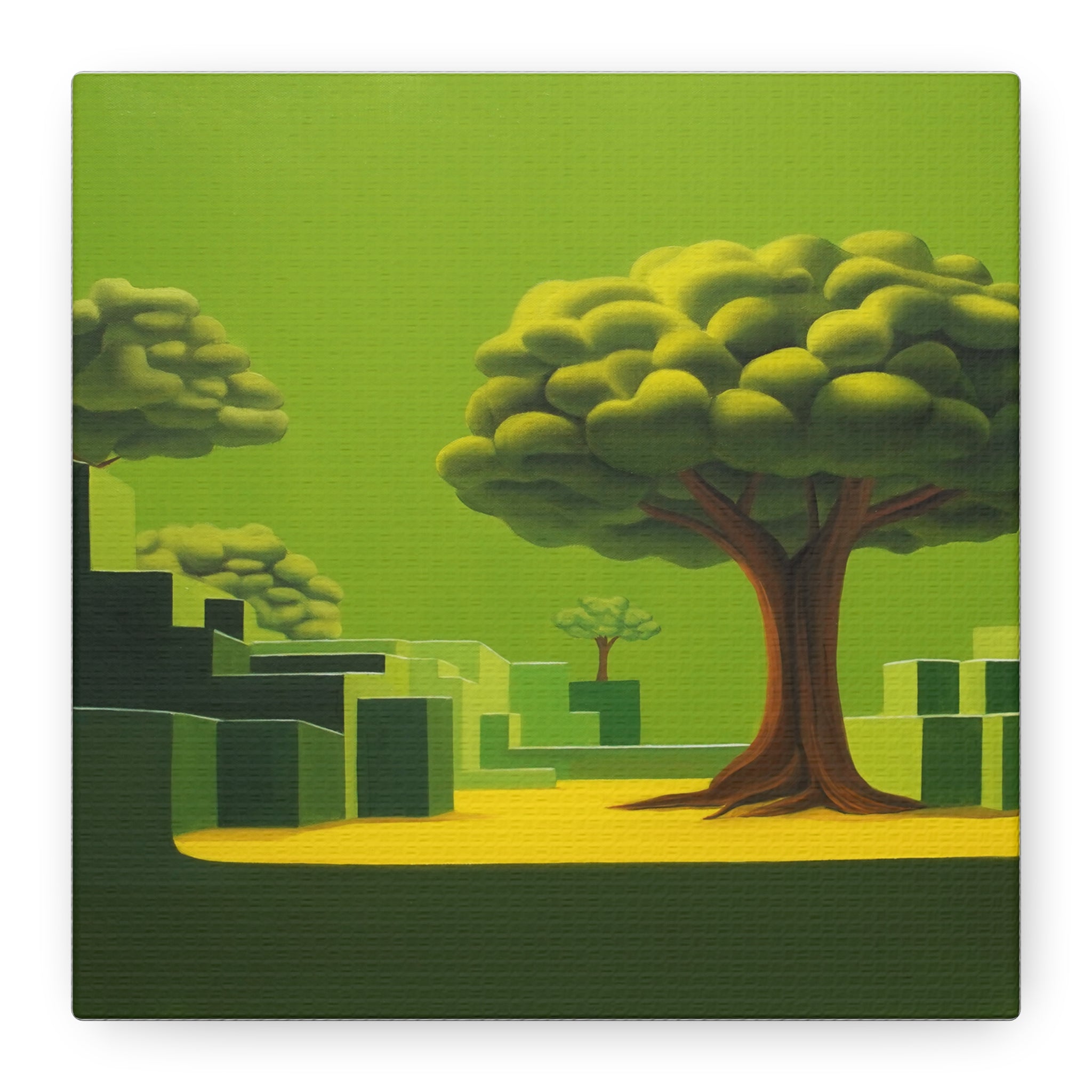 Golden Tree -  Contemporary Abstract Canvas Print  Young Asian Artist