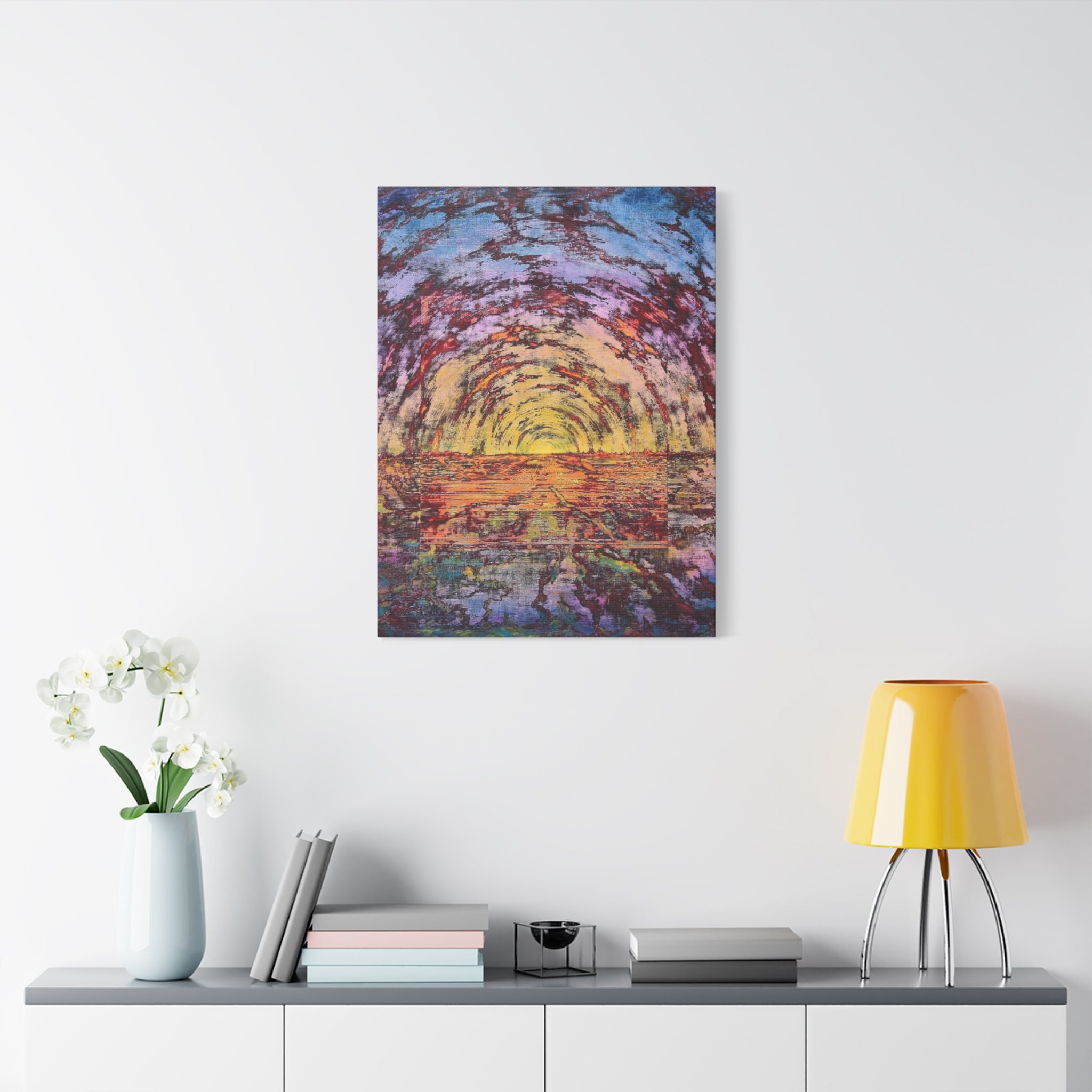 YU - 122322 - Abstract Wall Art by Asian Artist Contemporary Home Decor Print-Neutral Modern Art for Living Room or Bedroom