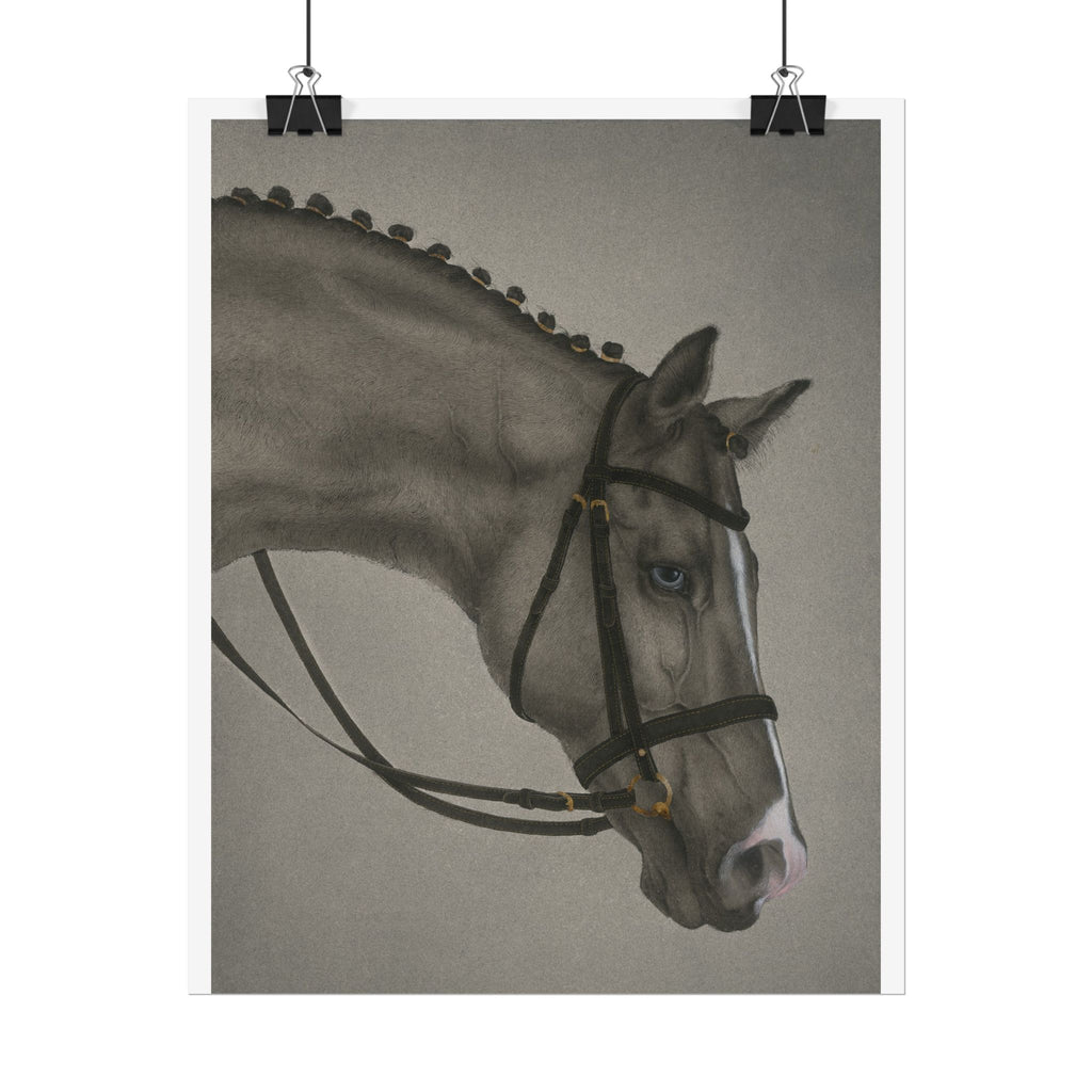 Horse Art Poster, Cute Animal Decor, Christmas Wall Art, Kids Room Decoration, Gift for Animal Lovers