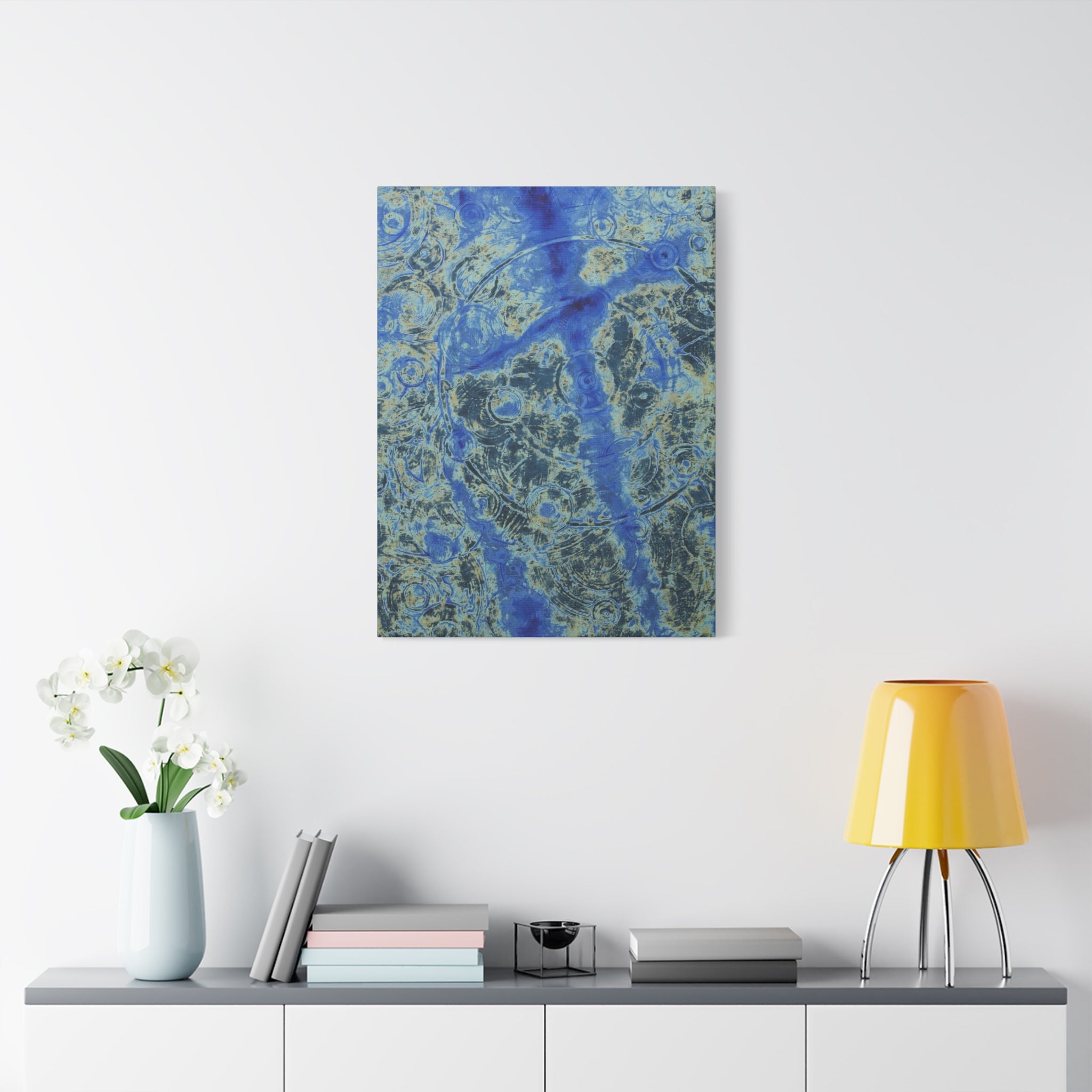 YU - 070822 - Abstract Wall Art by Asian Artist Contemporary Home Decor Print-Neutral Modern Art for Living Room or Bedroom