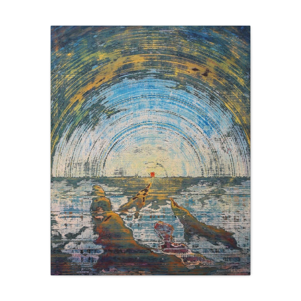 YU - 051219 Abstract Wall Art by Asian Artist Contemporary Home Decor Print-Neutral Modern Art for Living Room or Bedroom
