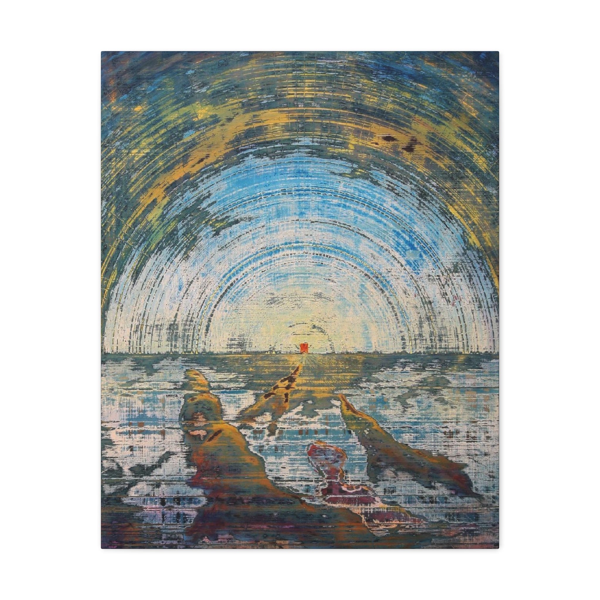 YU - 051219 Abstract Wall Art by Asian Artist Contemporary Home Decor Print-Neutral Modern Art for Living Room or Bedroom