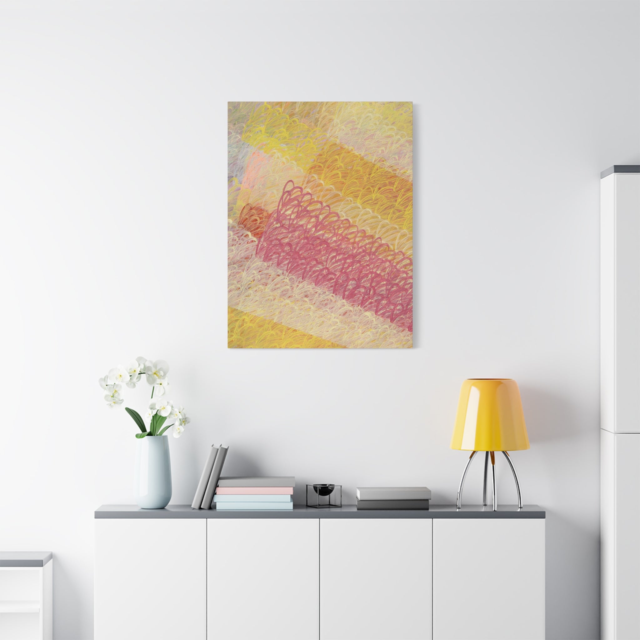 Feathered Dust - 261024 - Abstract Wall Art by Asian Artist Contemporary Home Decor Print-Neutral Modern Art for Living Room or Bedroom