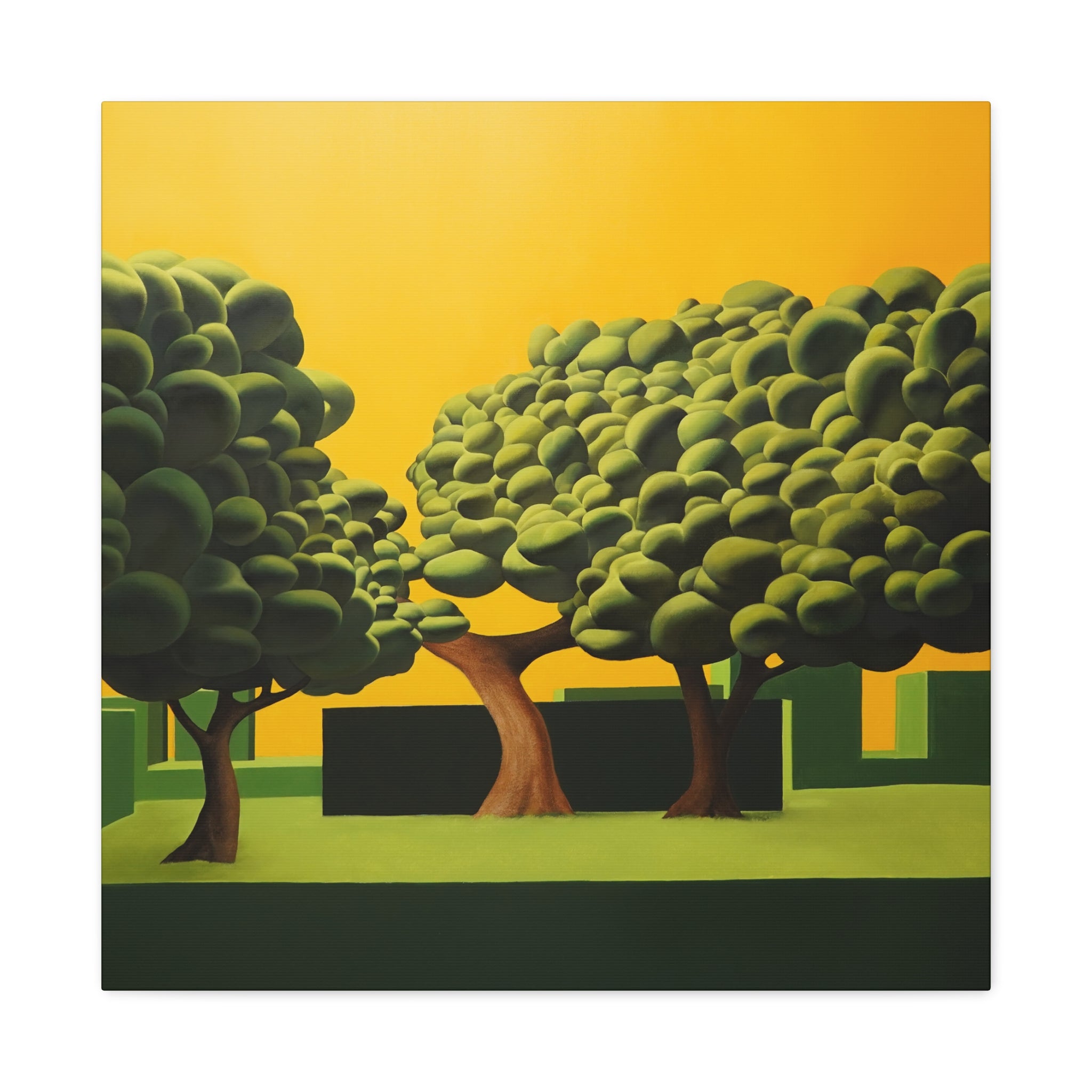 Golden Tree -  Contemporary Abstract Canvas Print  Young Asian Artist