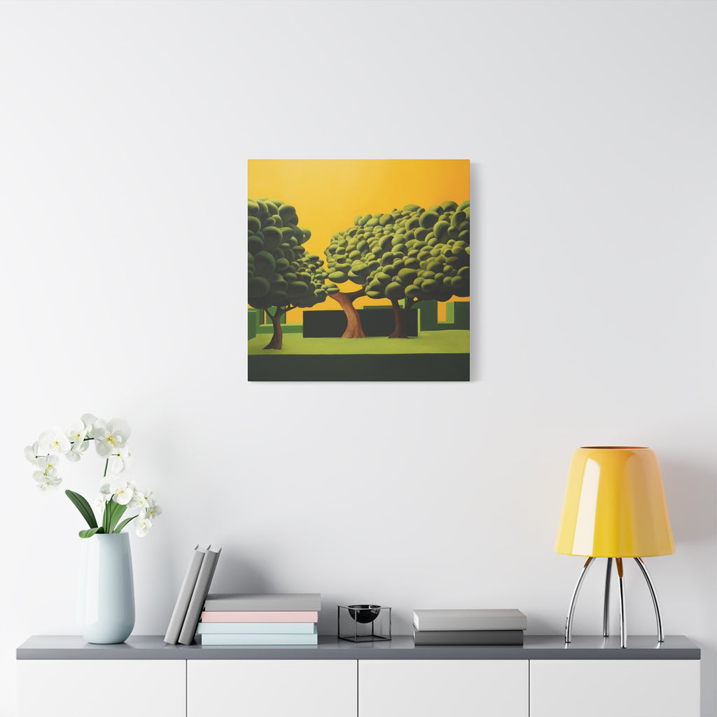 Golden Tree -  Contemporary Abstract Canvas Print  Young Asian Artist