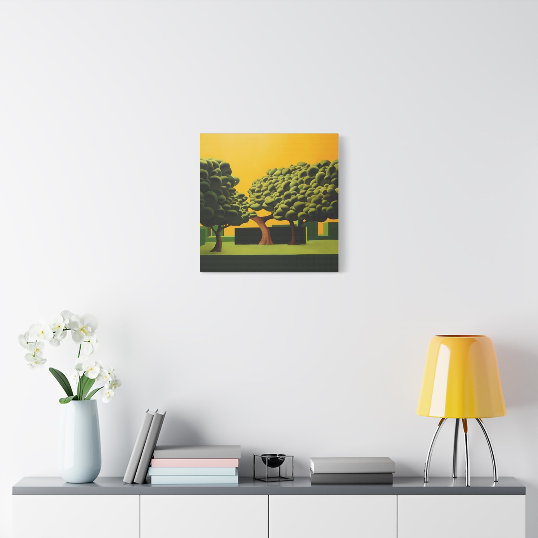 Golden Tree -  Contemporary Abstract Canvas Print  Young Asian Artist